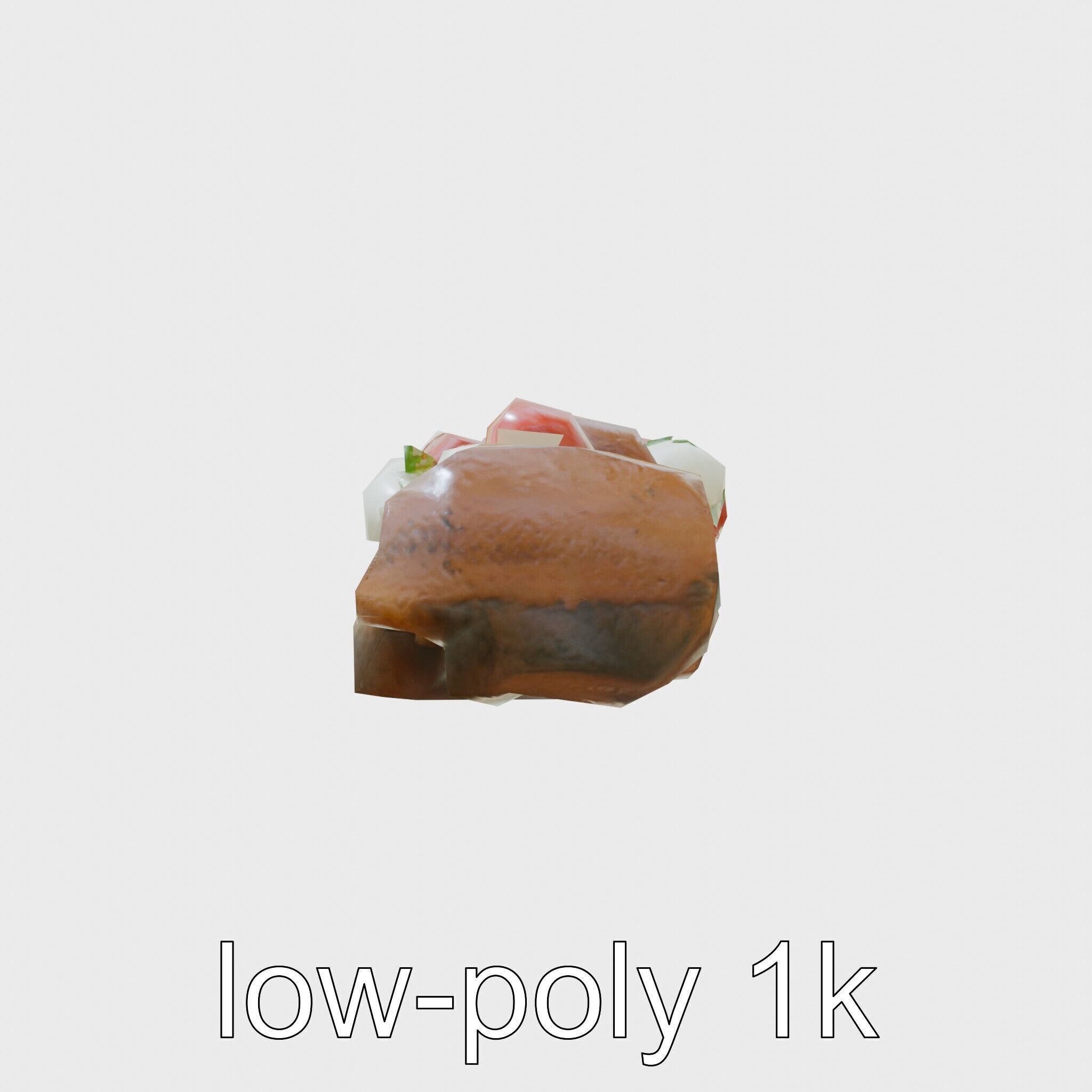 Turkish Kebab Skewer With Lamb And Vegetables model pack Low-poly 3D model_7