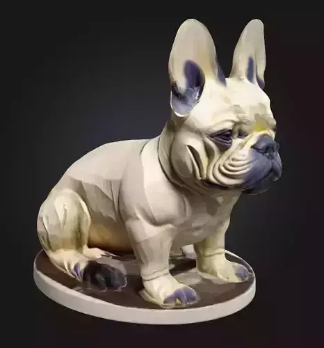 3D Printed French Bulldog Figurine