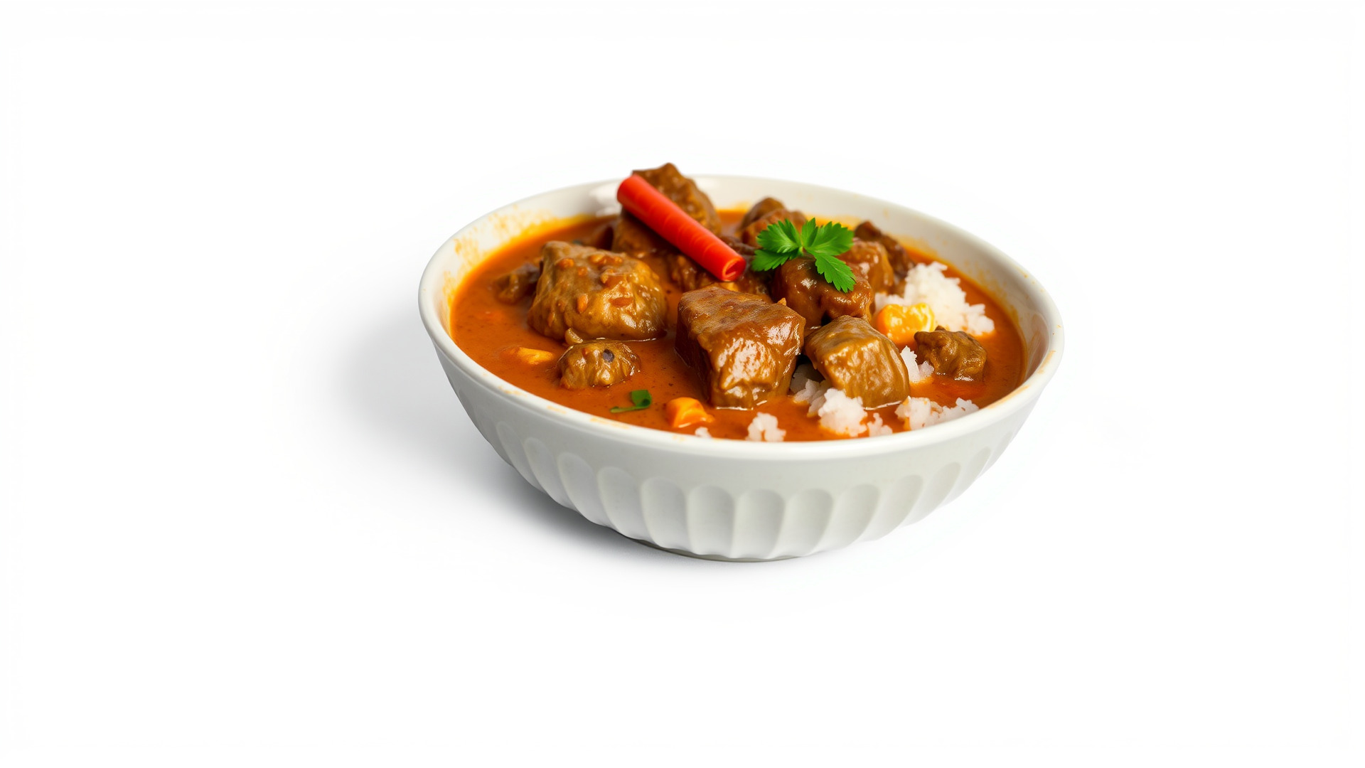 Indonesian Rendang Curry Bowl 3D model pack Low-poly 3D model_6