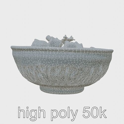 Indonesian Rendang Curry Bowl 3D model pack Low-poly 3D model 6