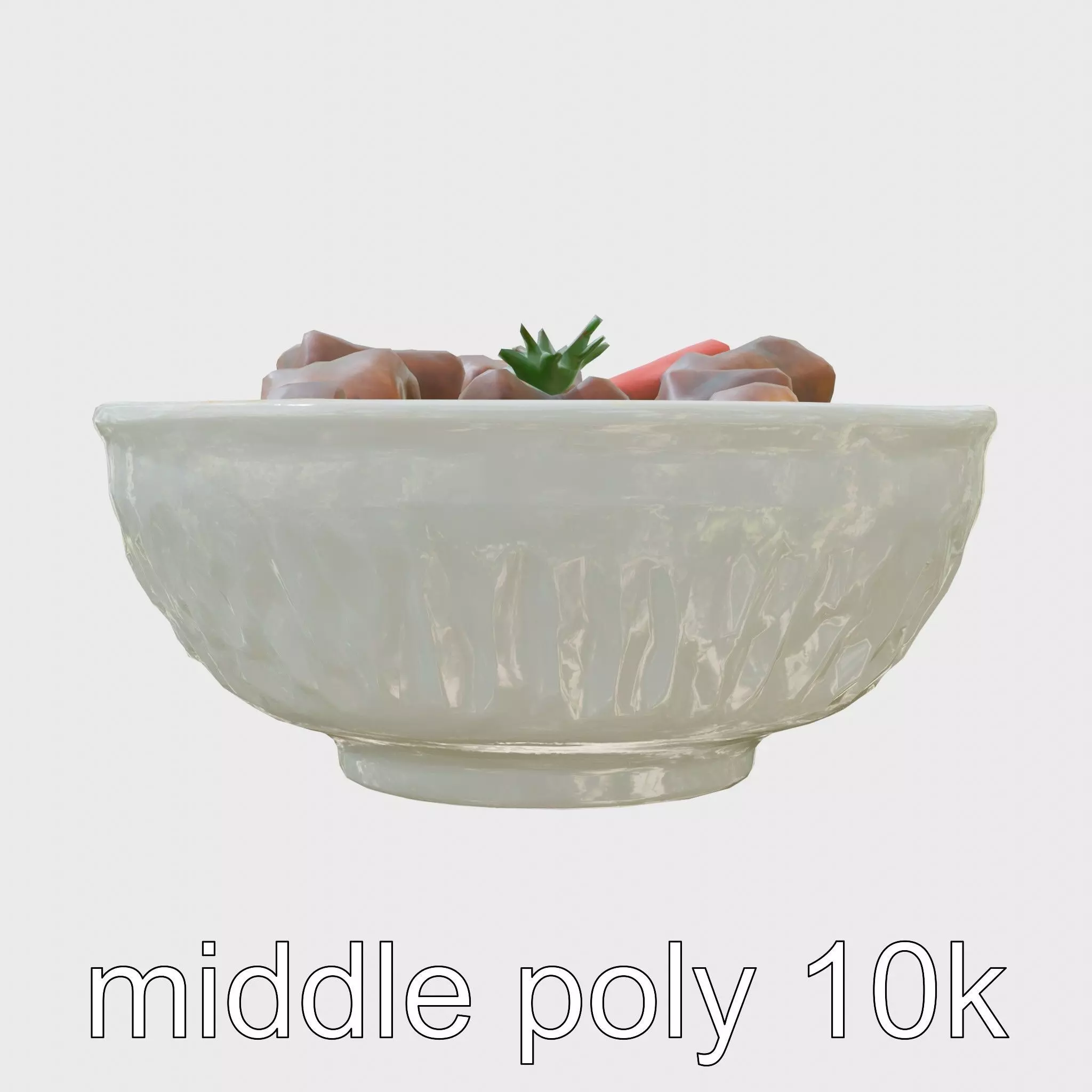 Indonesian Rendang Curry Bowl 3D model pack Low-poly 3D model_0
