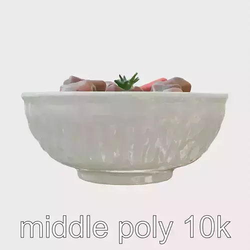 Indonesian Rendang Curry Bowl 3D model pack Low-poly 3D model