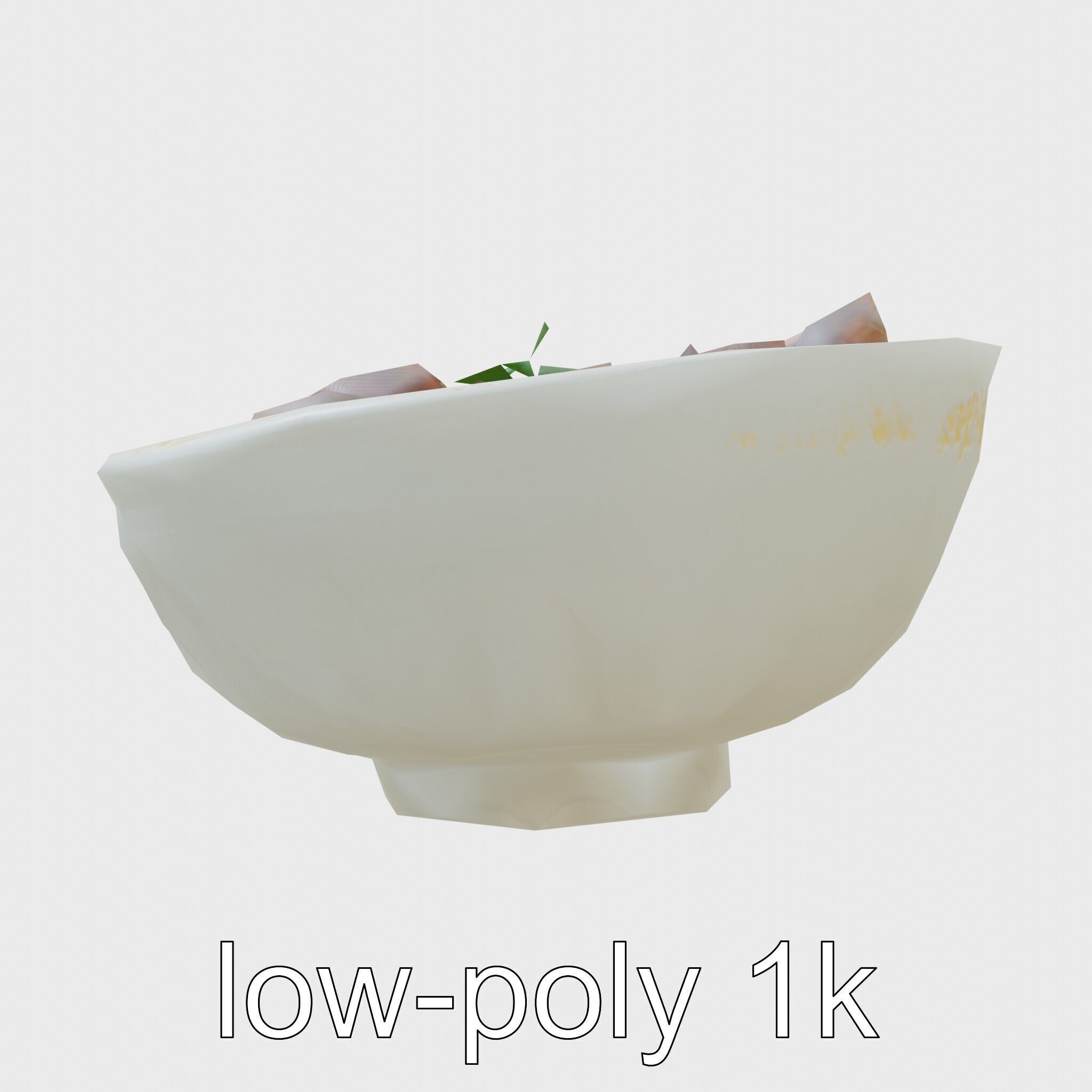 Indonesian Rendang Curry Bowl 3D model pack Low-poly 3D model_7