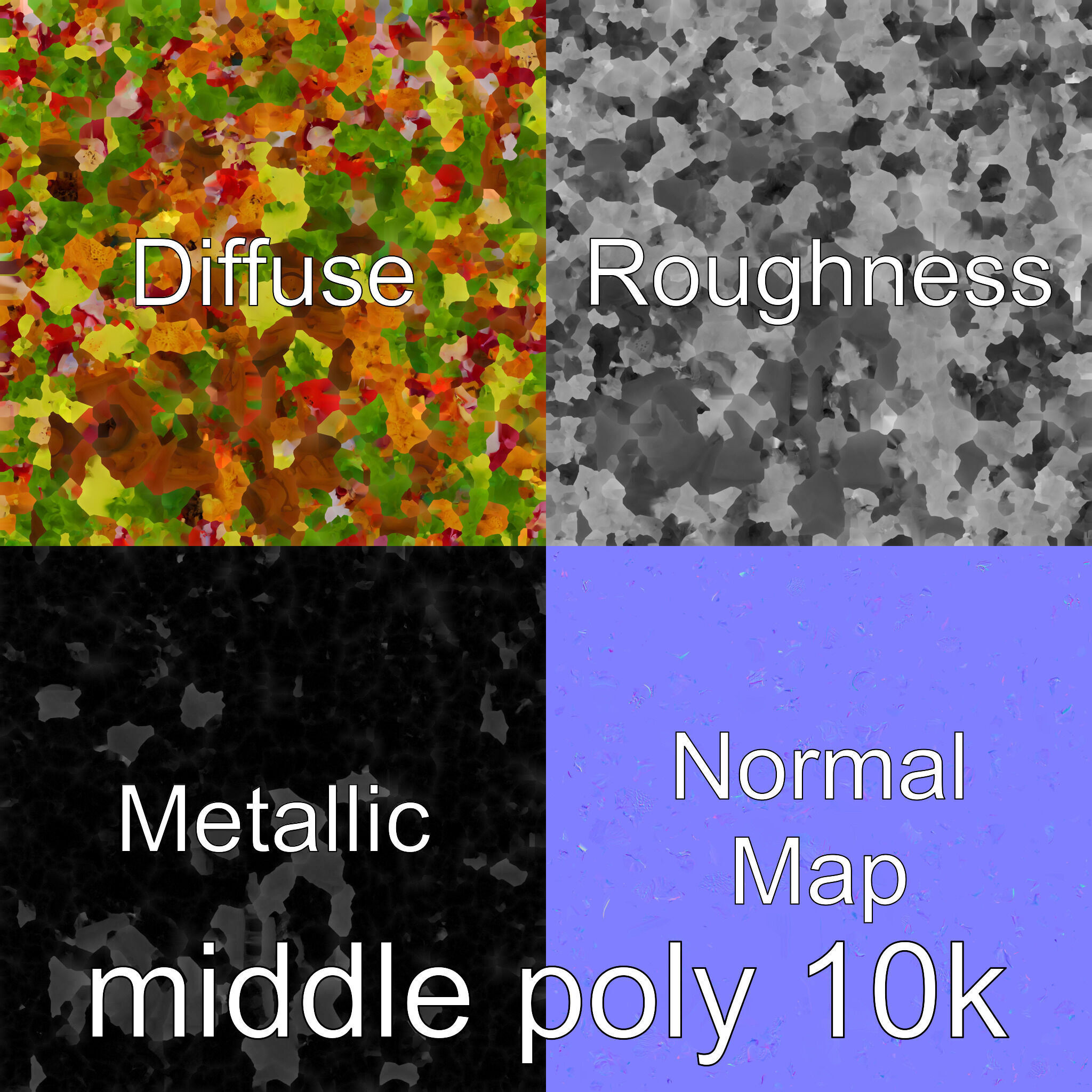 Lebanese Fattoush Salad 3D model pack Low-poly 3D model_30