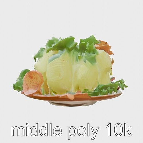 Lebanese Fattoush Salad 3D model pack Low-poly 3D model