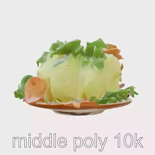 Lebanese Fattoush Salad 3D model pack Low-poly 3D model