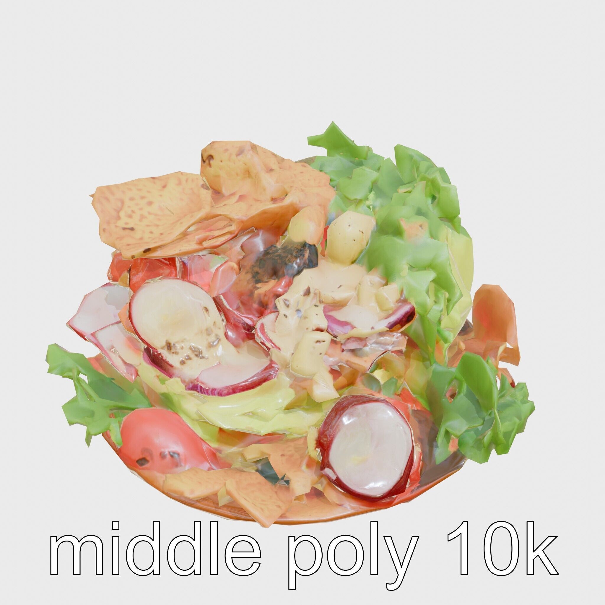 Lebanese Fattoush Salad 3D model pack Low-poly 3D model_21