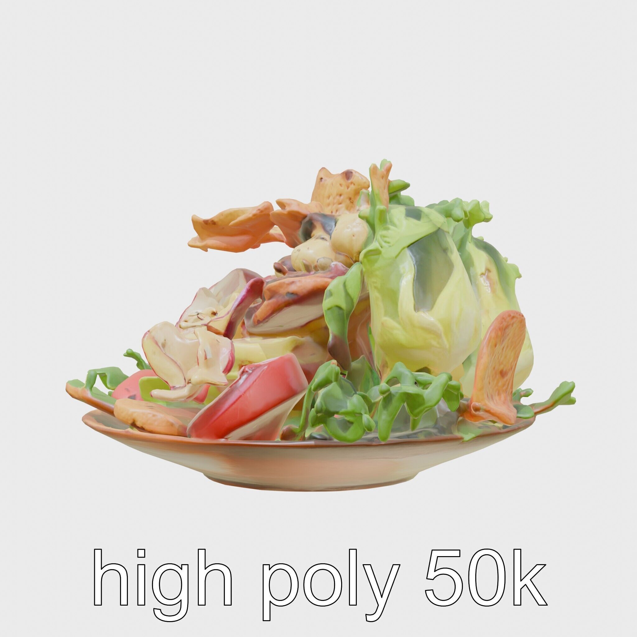 Lebanese Fattoush Salad 3D model pack Low-poly 3D model_25