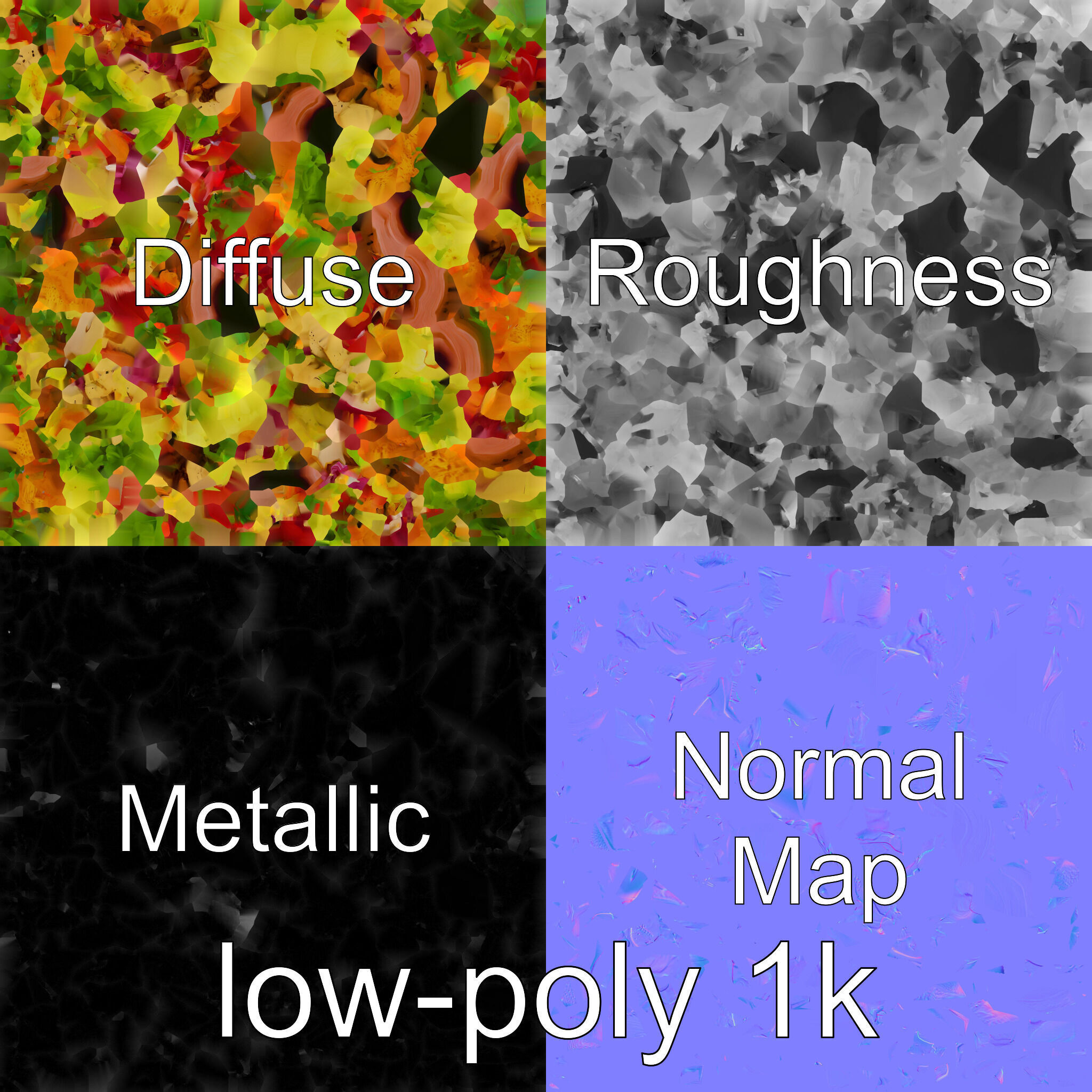 Lebanese Fattoush Salad 3D model pack Low-poly 3D model_4