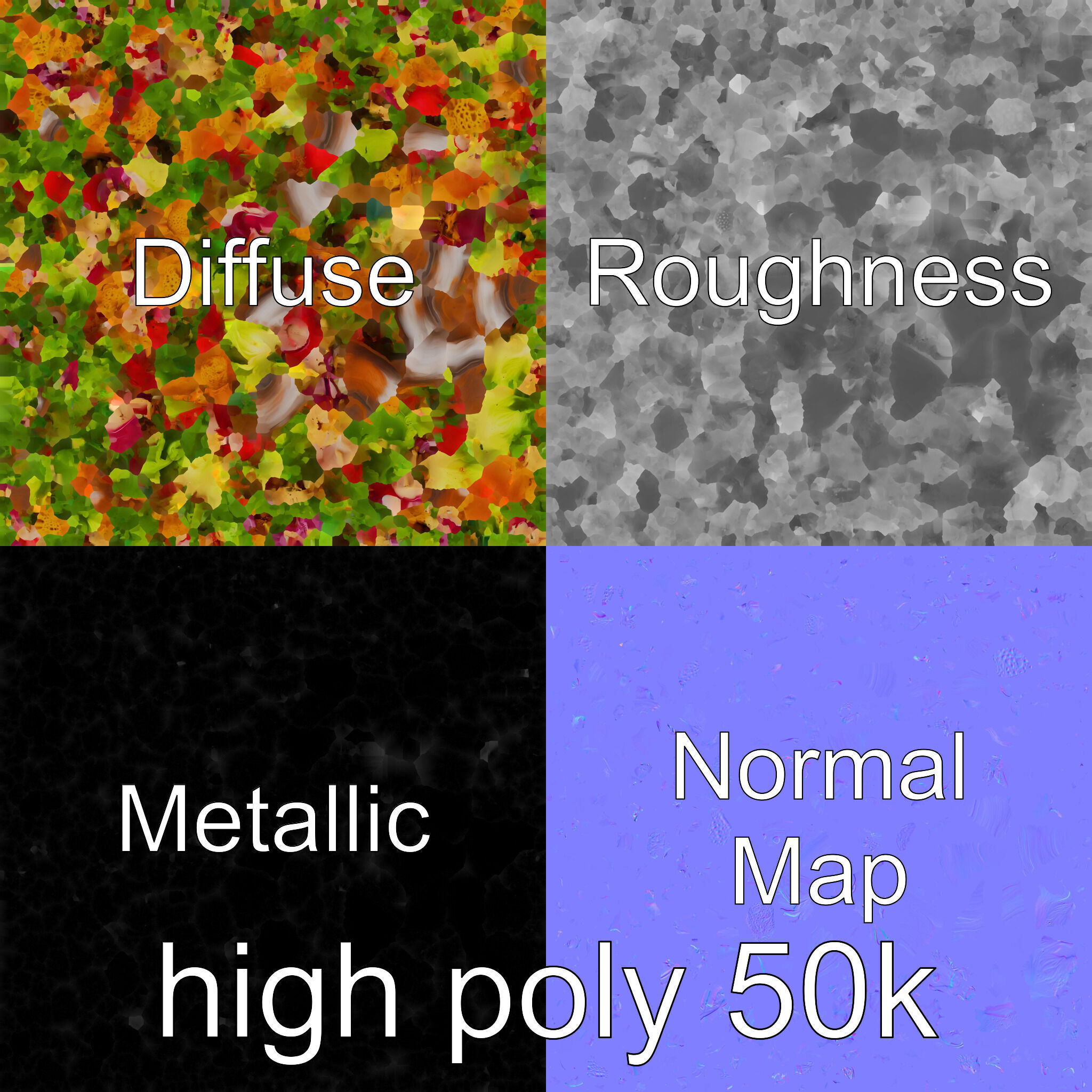 Lebanese Fattoush Salad 3D model pack Low-poly 3D model_29