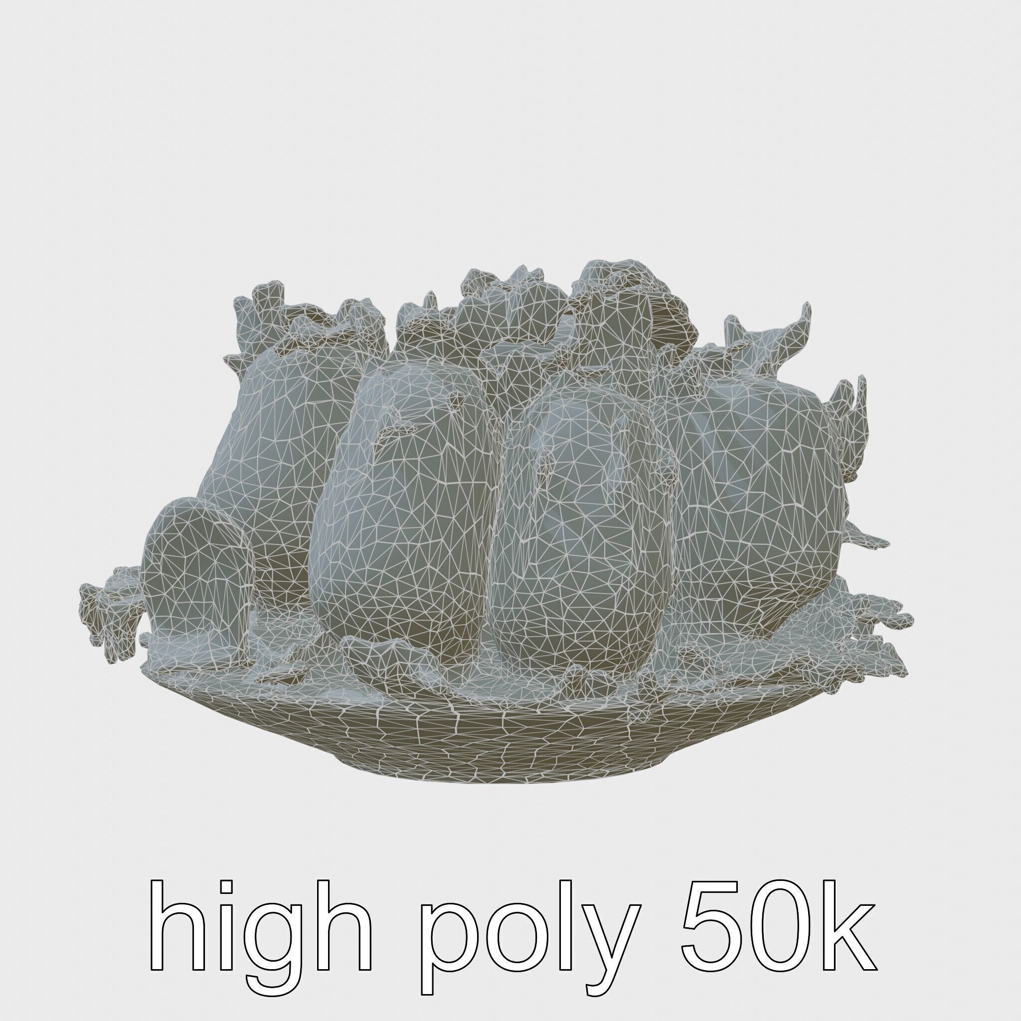 Lebanese Fattoush Salad 3D model pack Low-poly 3D model_8