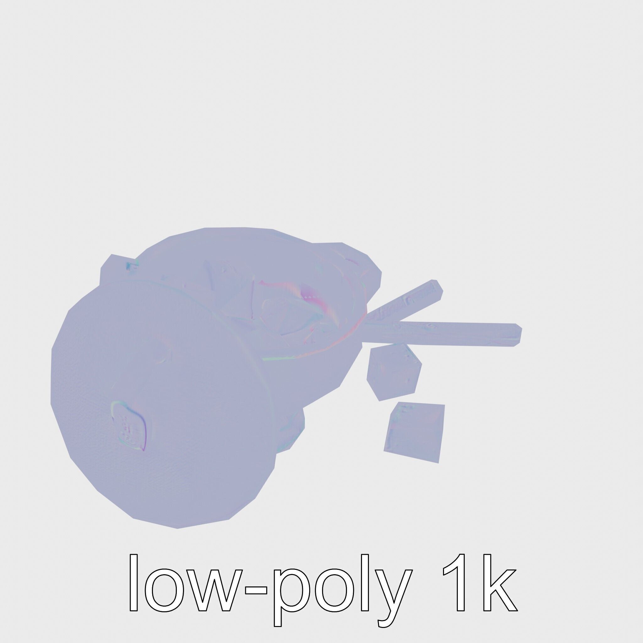 Swiss Fondue Pot with Cheese Cubes model pack Low-poly 3D model_19