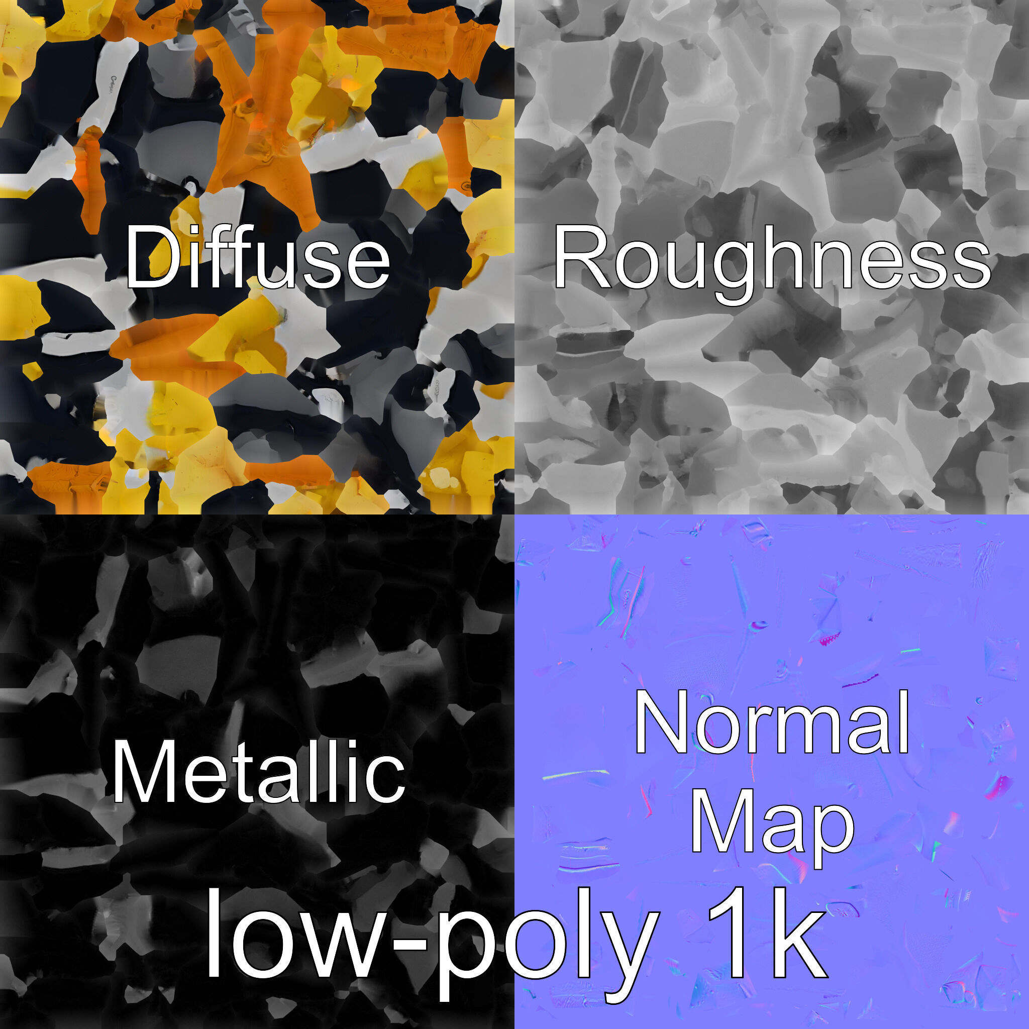 Swiss Fondue Pot with Cheese Cubes model pack Low-poly 3D model_4