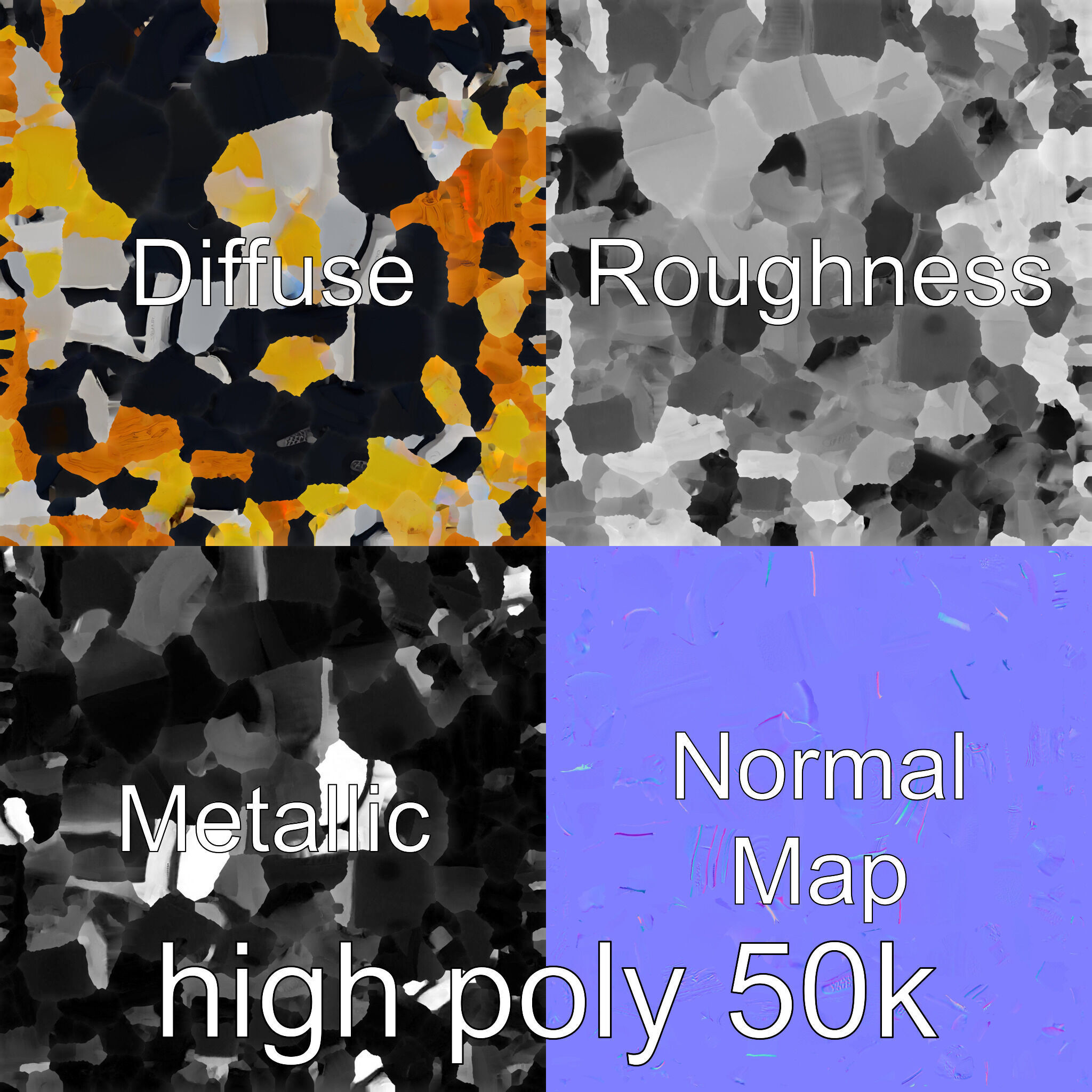 Swiss Fondue Pot with Cheese Cubes model pack Low-poly 3D model_29