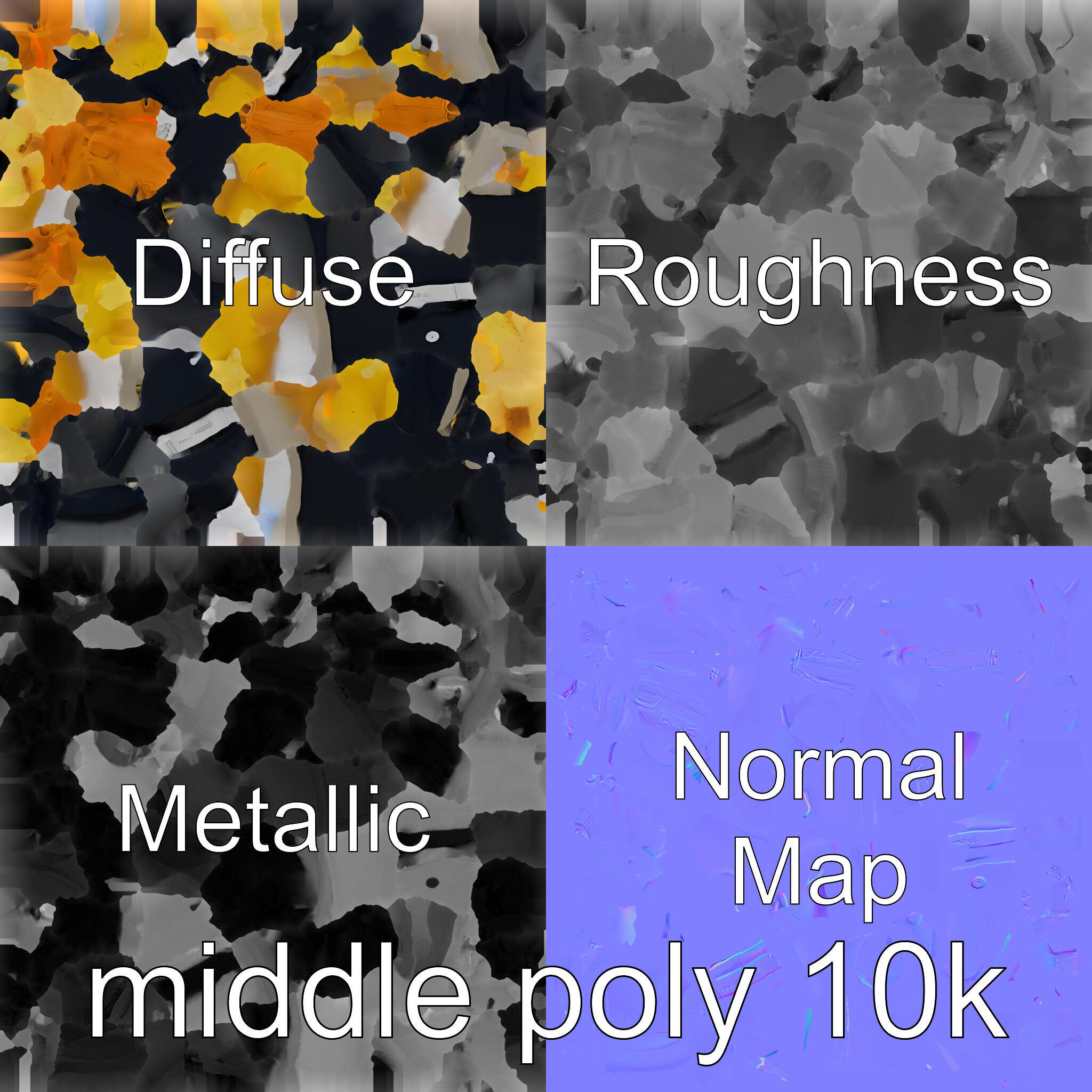 Swiss Fondue Pot with Cheese Cubes model pack Low-poly 3D model_26