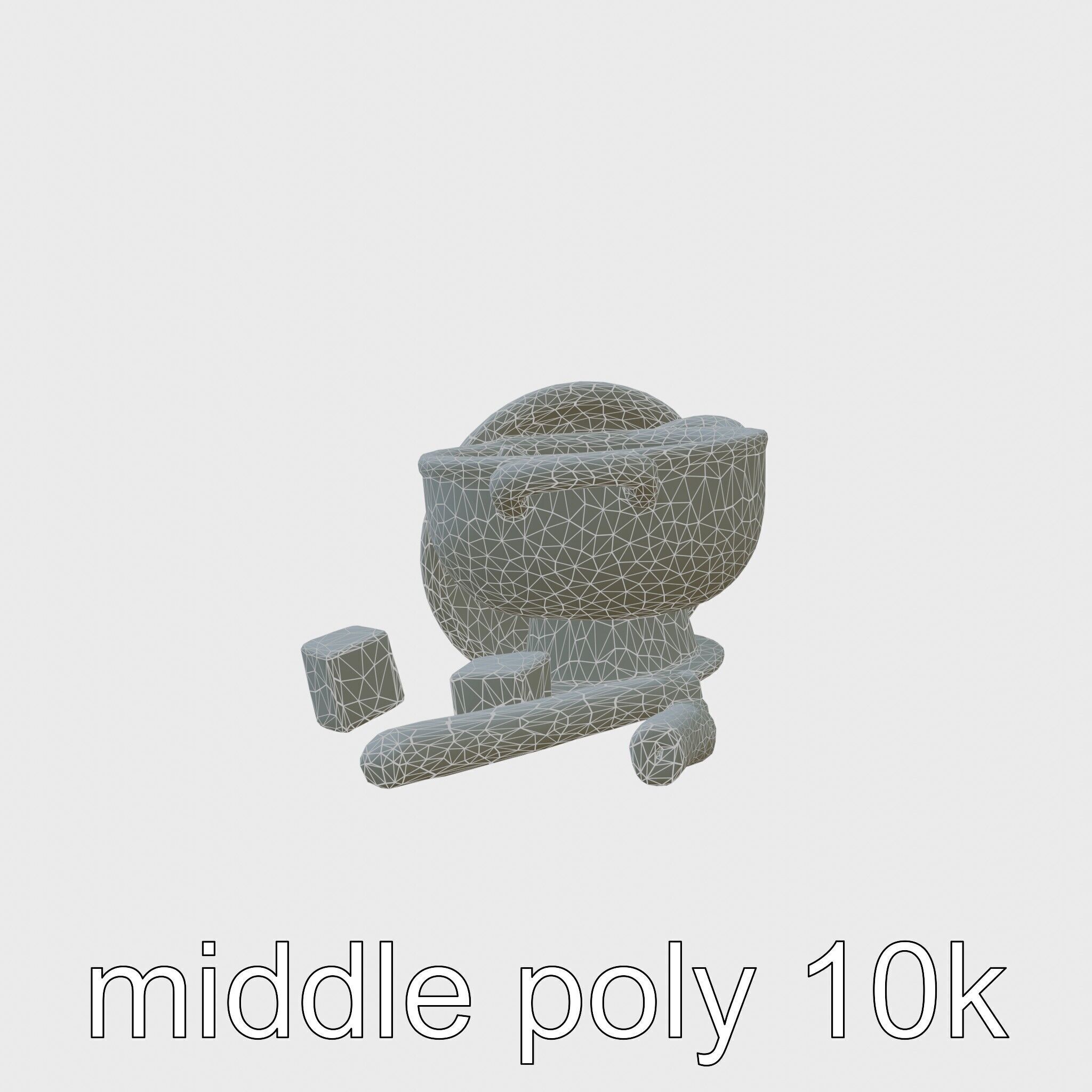 Swiss Fondue Pot with Cheese Cubes model pack Low-poly 3D model_9