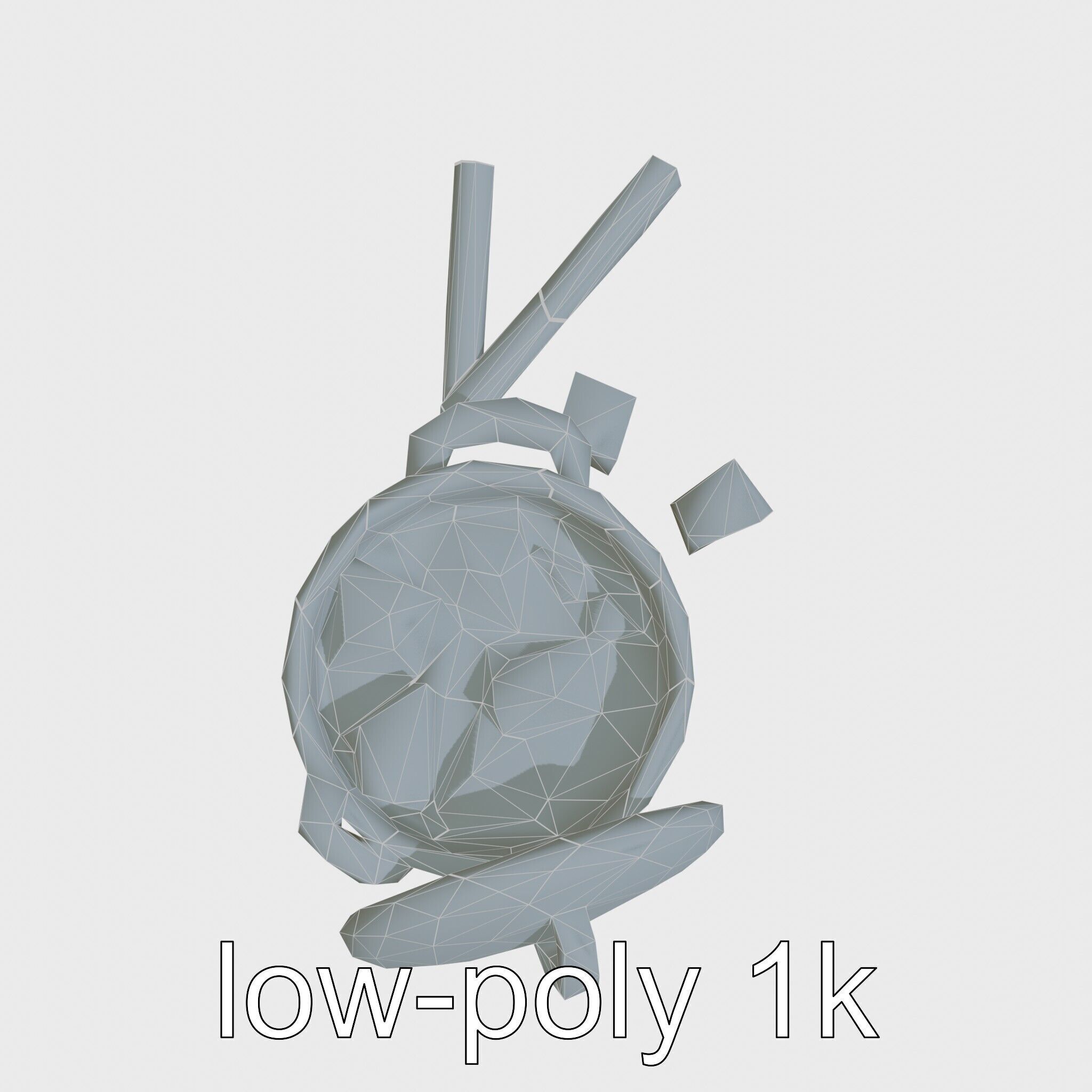 Swiss Fondue Pot with Cheese Cubes model pack Low-poly 3D model_32