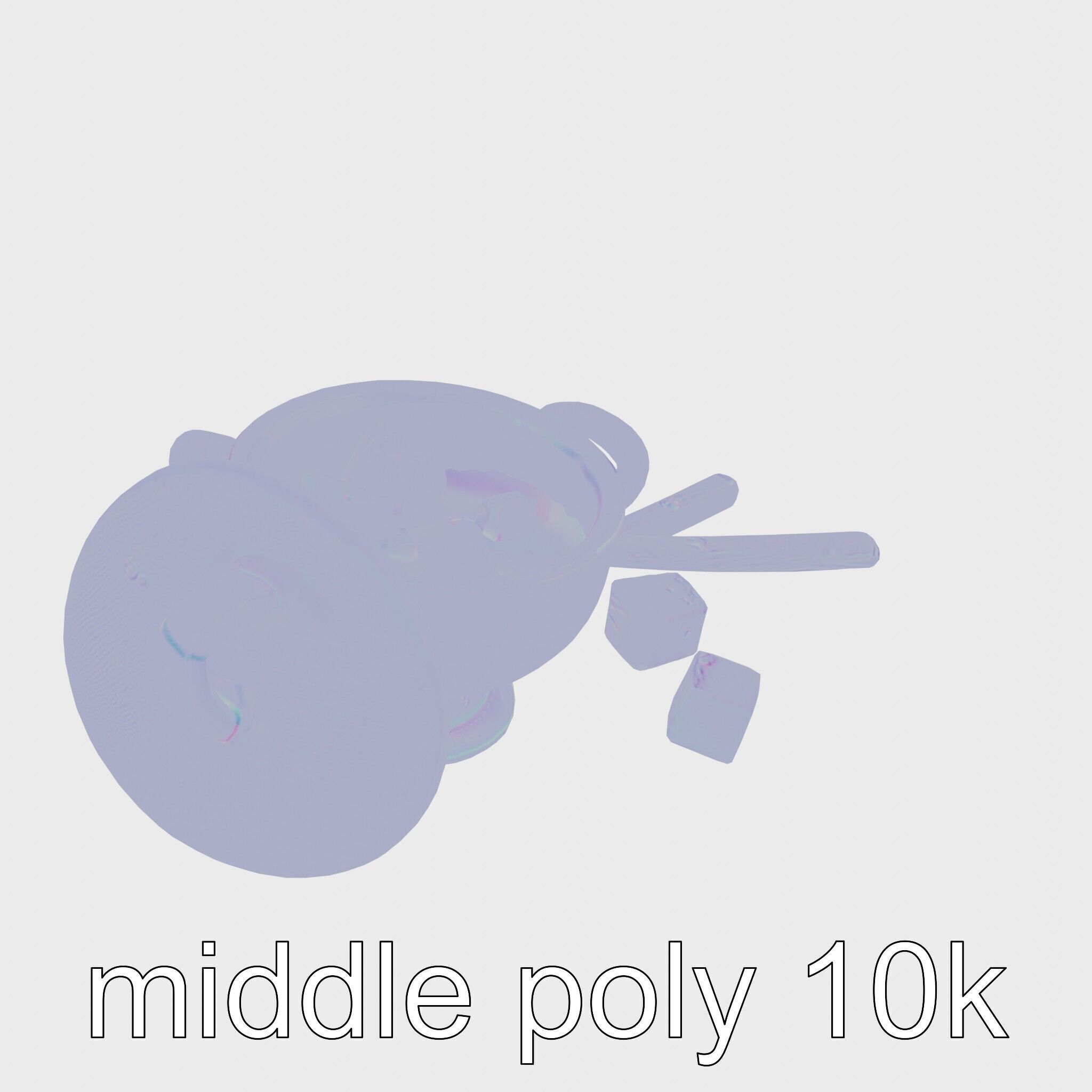 Swiss Fondue Pot with Cheese Cubes model pack Low-poly 3D model_21