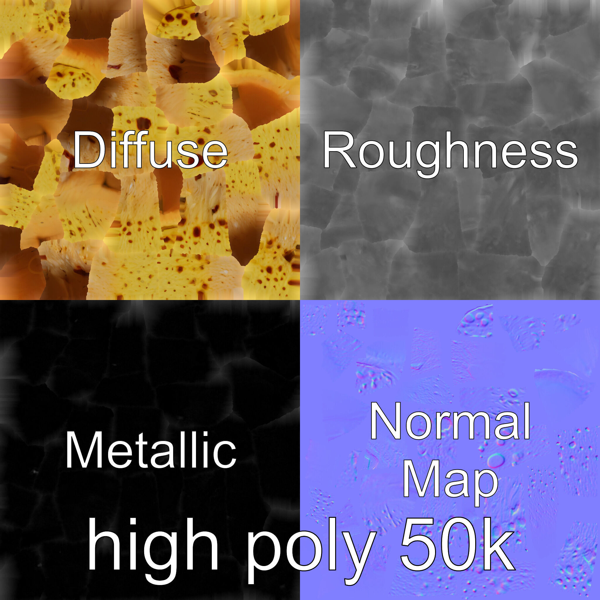 Ethiopian Injera Bread 3D Model Pack Low-poly 3D model_32