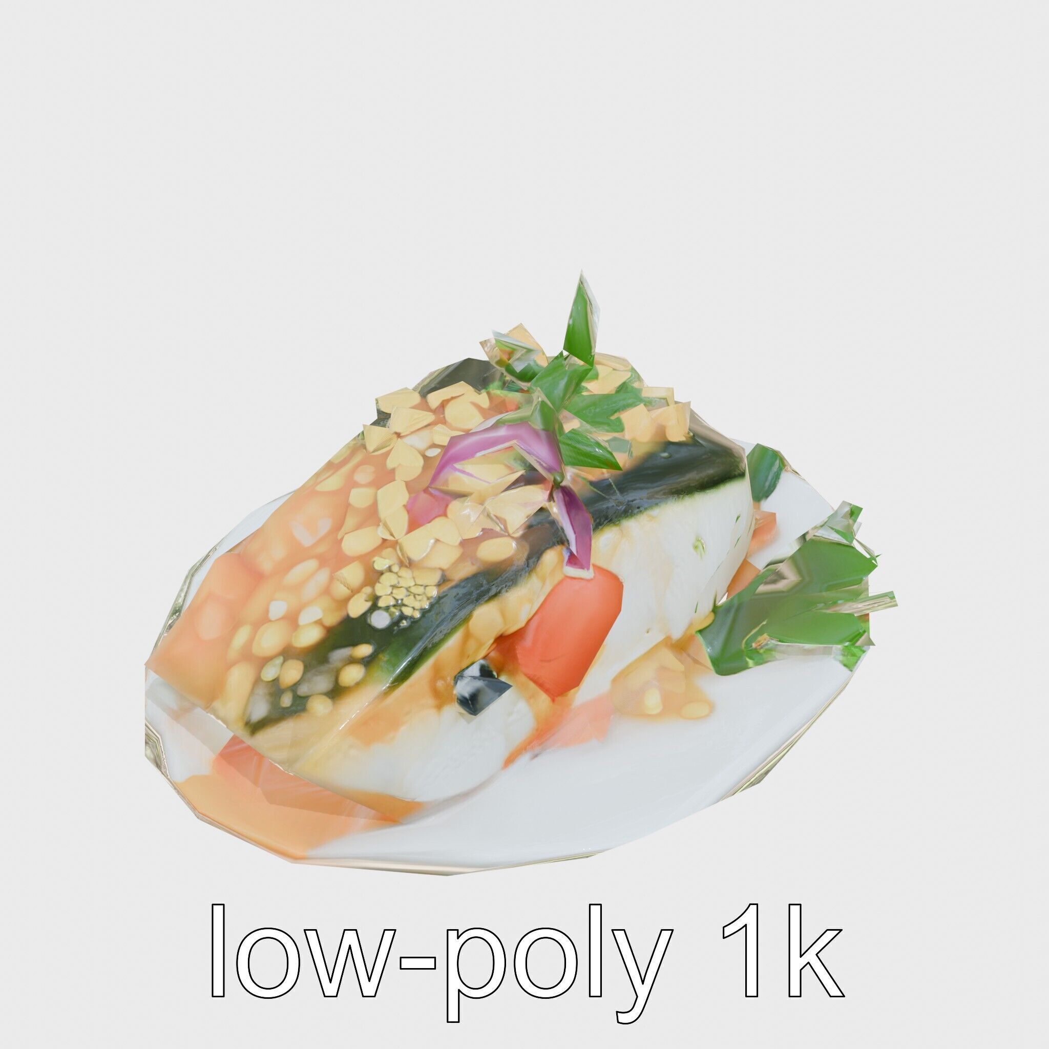 Peruvian Ceviche Dish Realistic 3D Model Pack Low-poly 3D model_18
