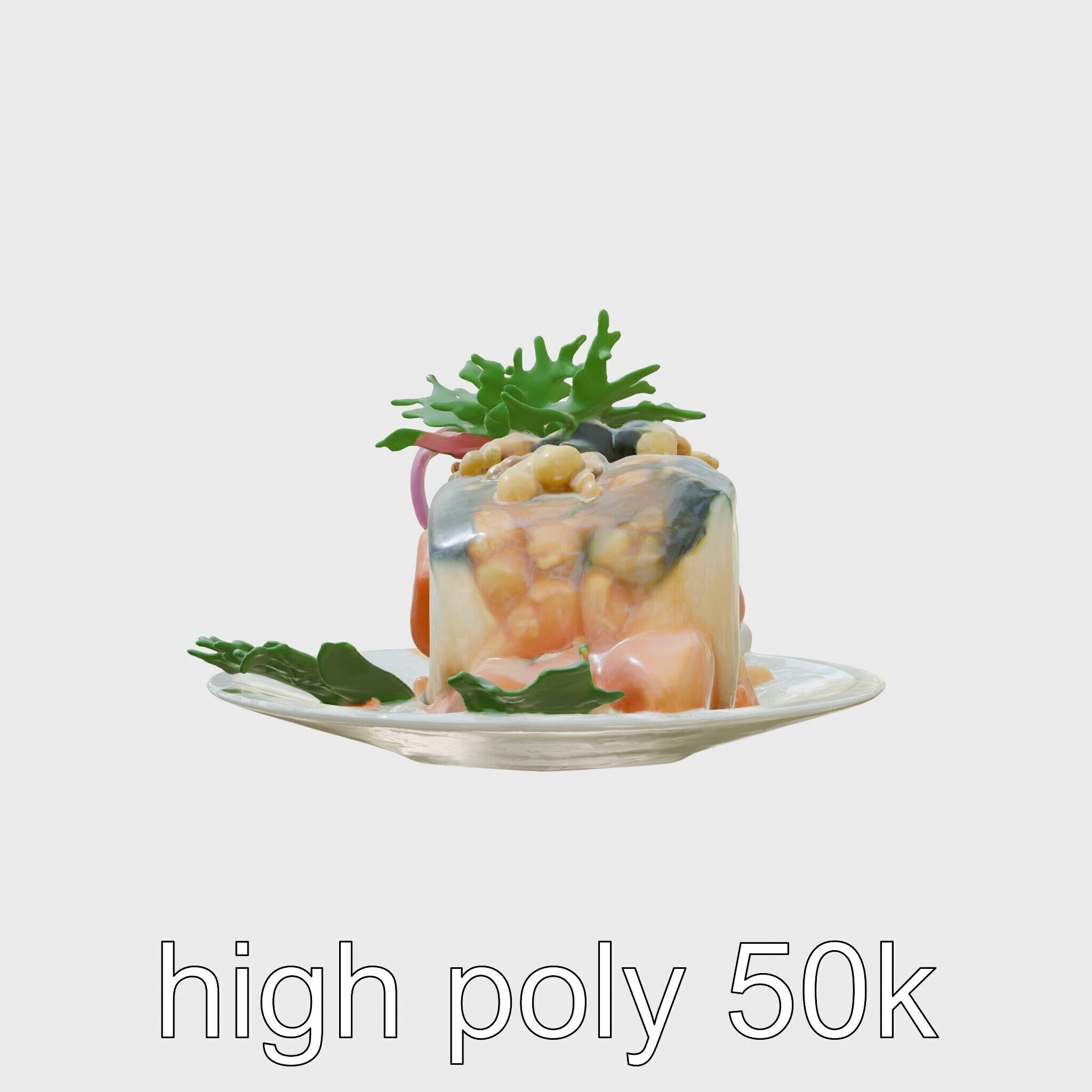 Peruvian Ceviche Dish Realistic 3D Model Pack Low-poly 3D model_17