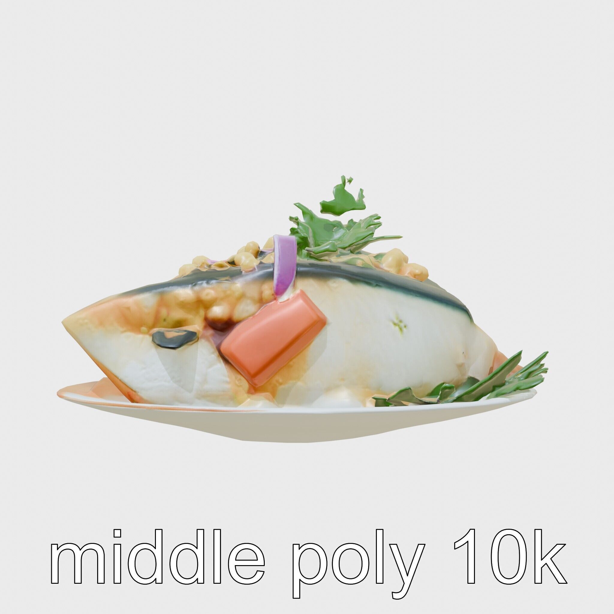 Peruvian Ceviche Dish Realistic 3D Model Pack Low-poly 3D model_26