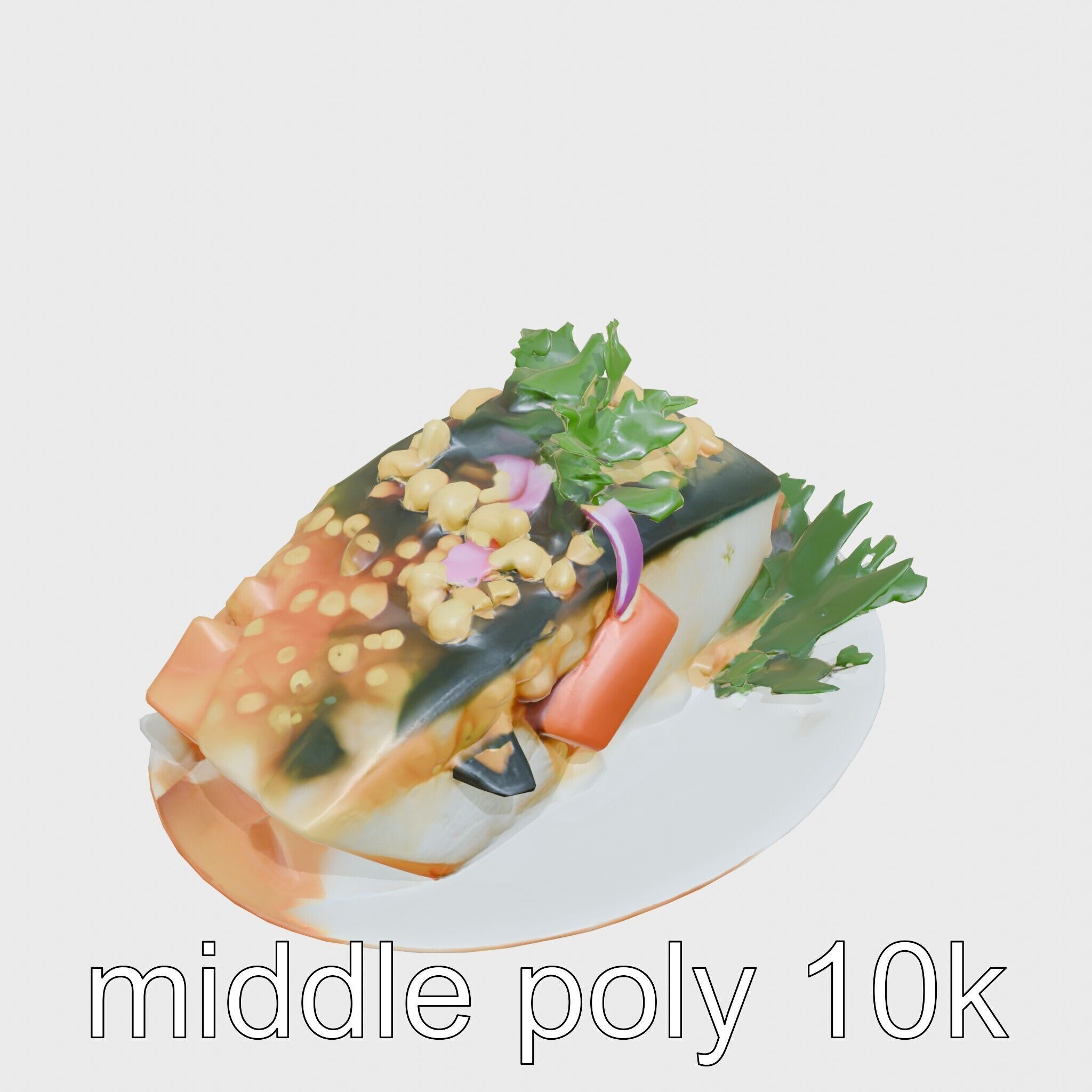 Peruvian Ceviche Dish Realistic 3D Model Pack Low-poly 3D model_12