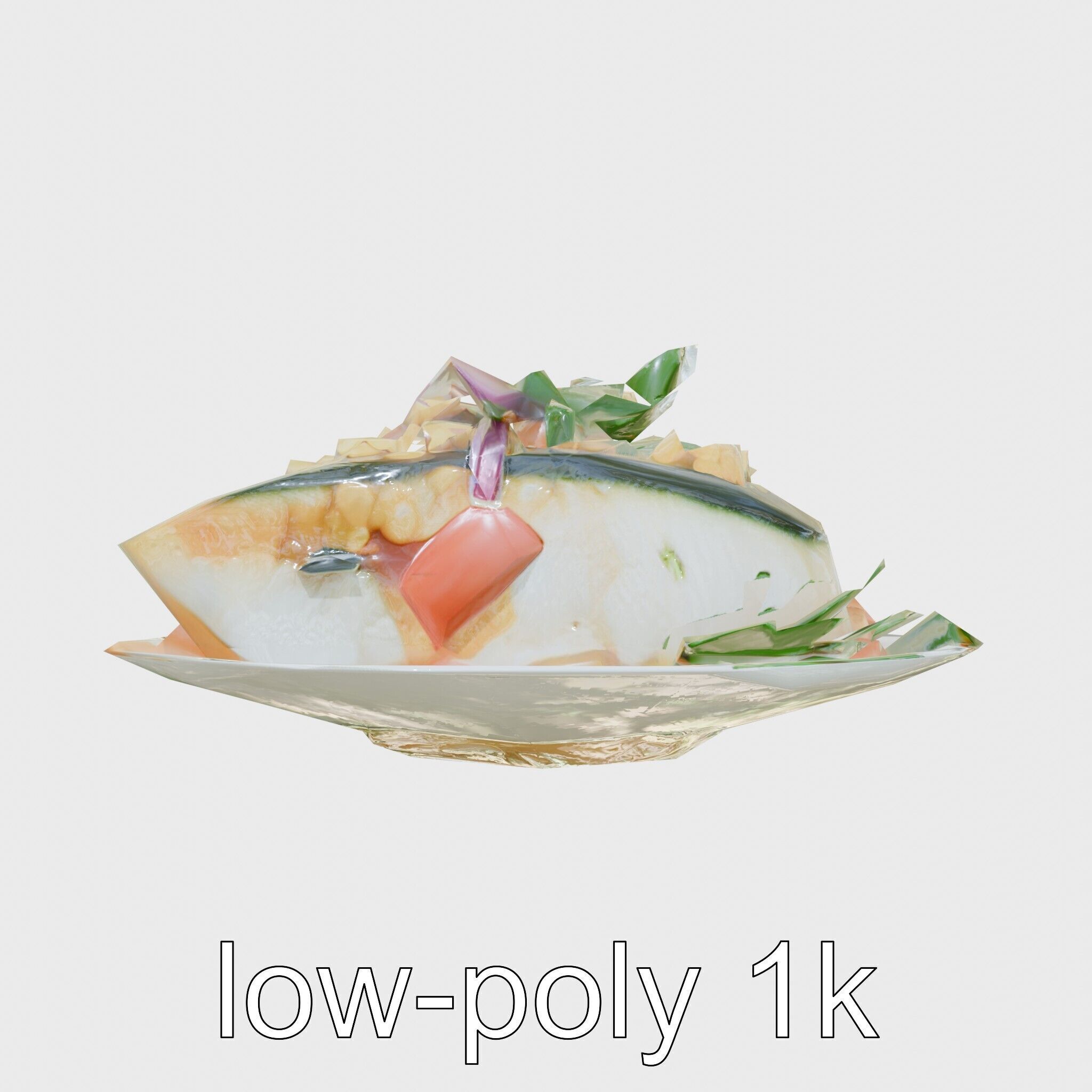 Peruvian Ceviche Dish Realistic 3D Model Pack Low-poly 3D model_7
