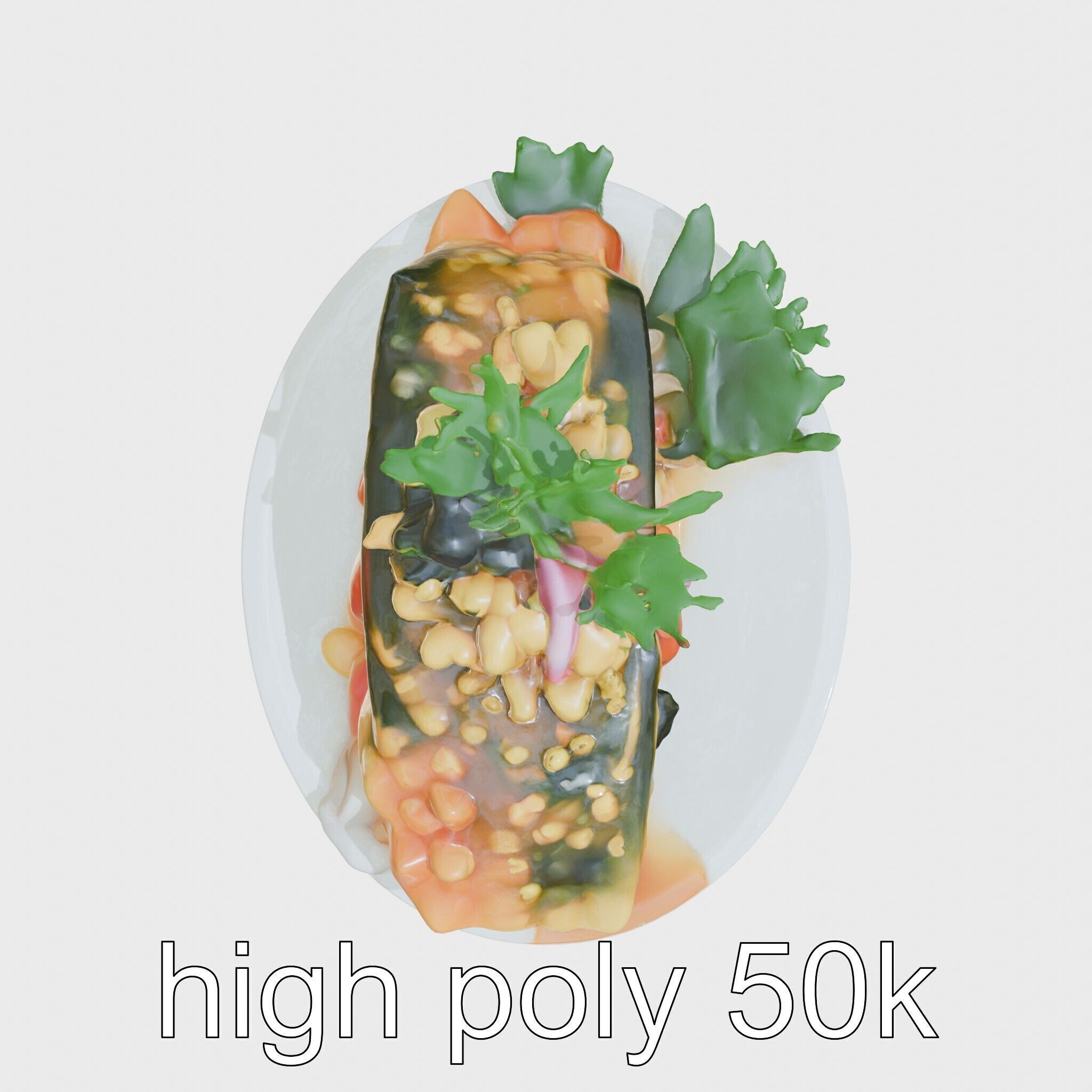Peruvian Ceviche Dish Realistic 3D Model Pack Low-poly 3D model_11