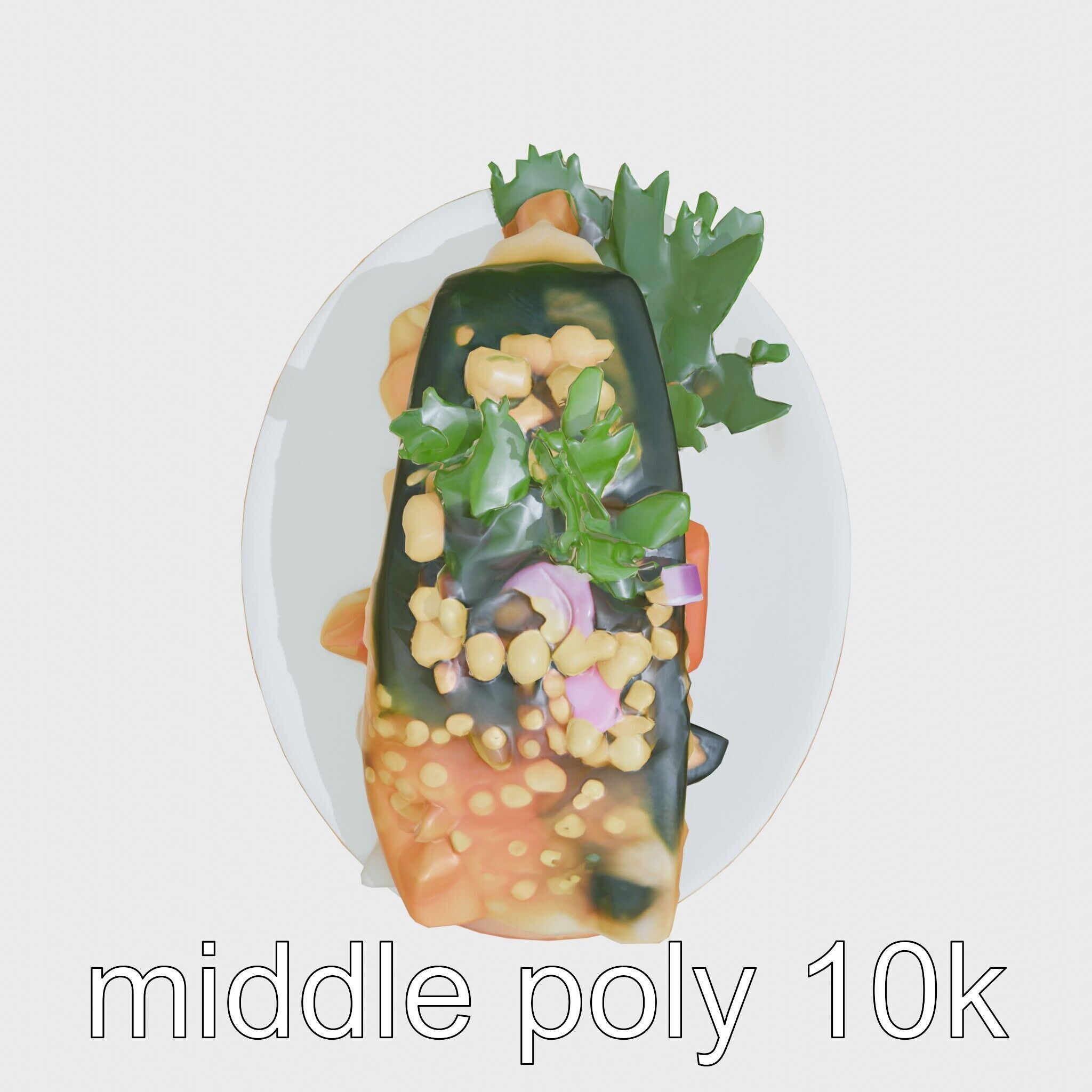 Peruvian Ceviche Dish Realistic 3D Model Pack Low-poly 3D model_30