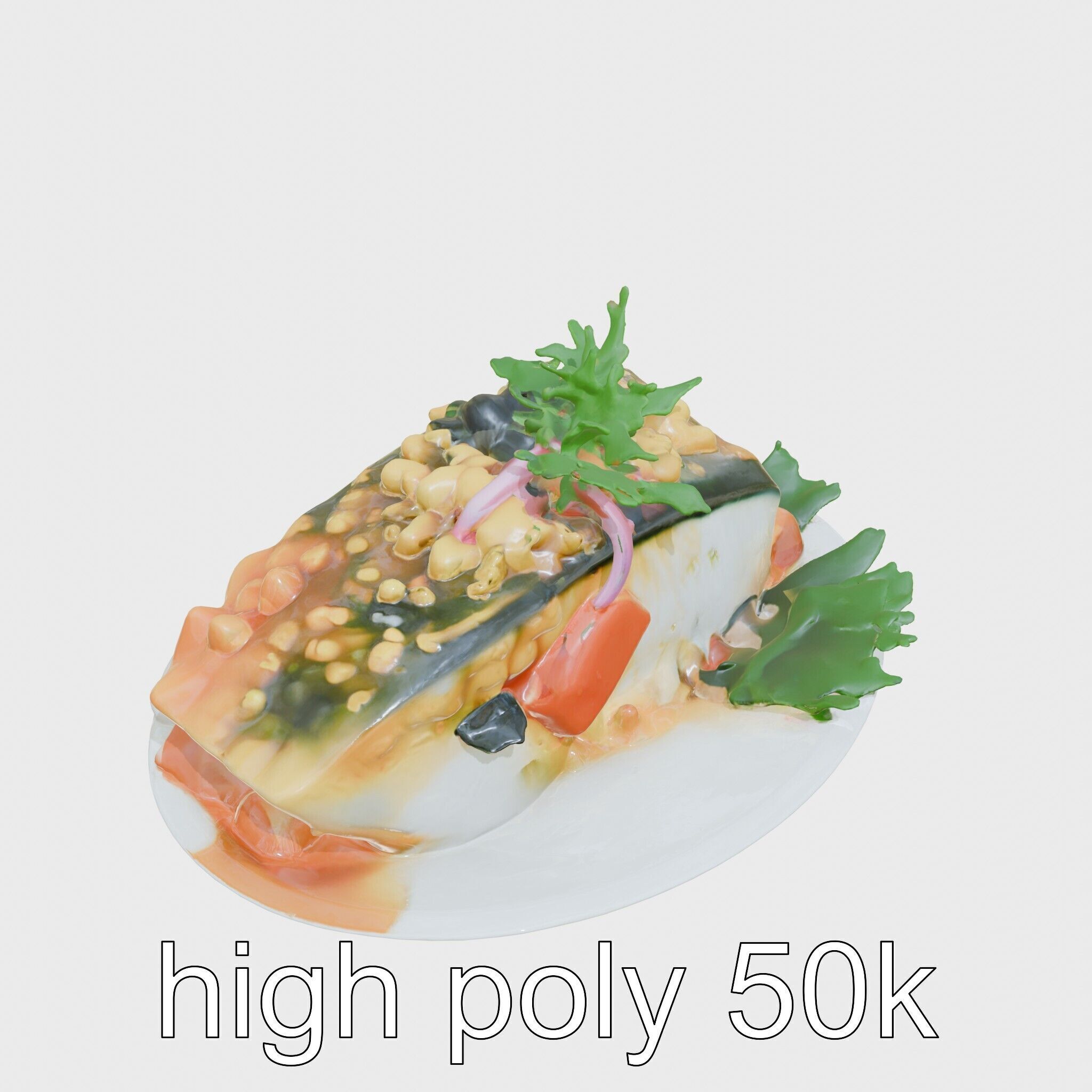 Peruvian Ceviche Dish Realistic 3D Model Pack Low-poly 3D model_25
