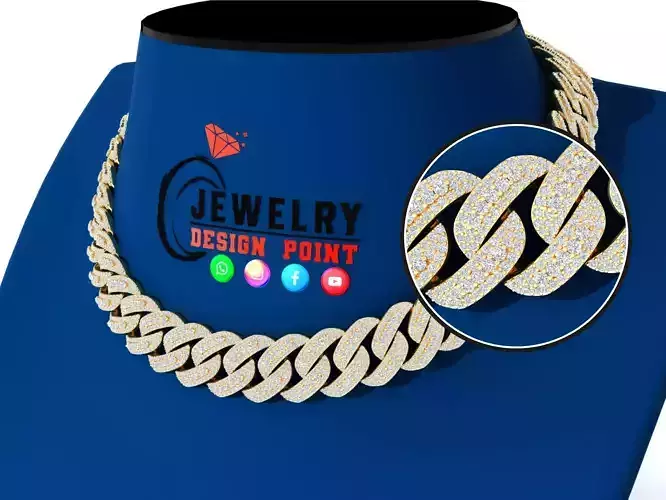 Custom Cuban Link Chain or Bracelets Cuban Diamond Link - Miami