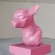 CHihuahua low poly bust STL statue 3d print 3D print model_0