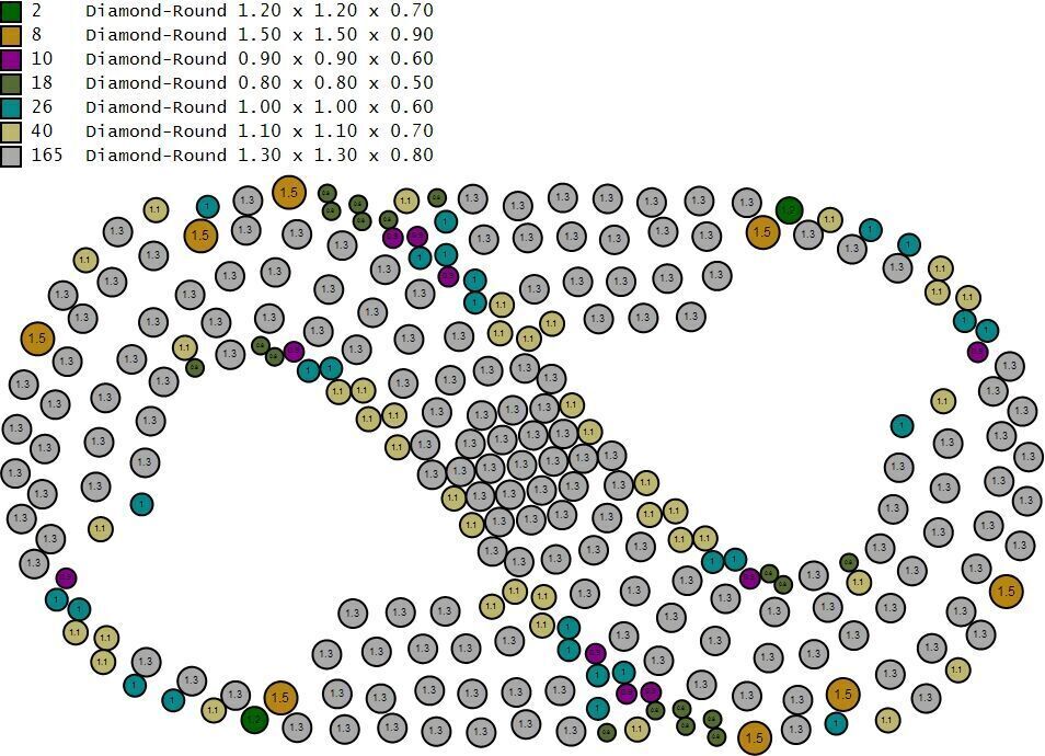 Custom Byzantine Diamond Link Chain - Hermes Bracelet Link 3D print model_16