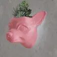 CHihuahua wall planter flower vase STL 3d print 3D print model_1