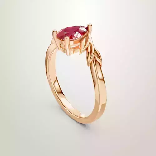 Floral Engagement Wedding Ring for Women -15