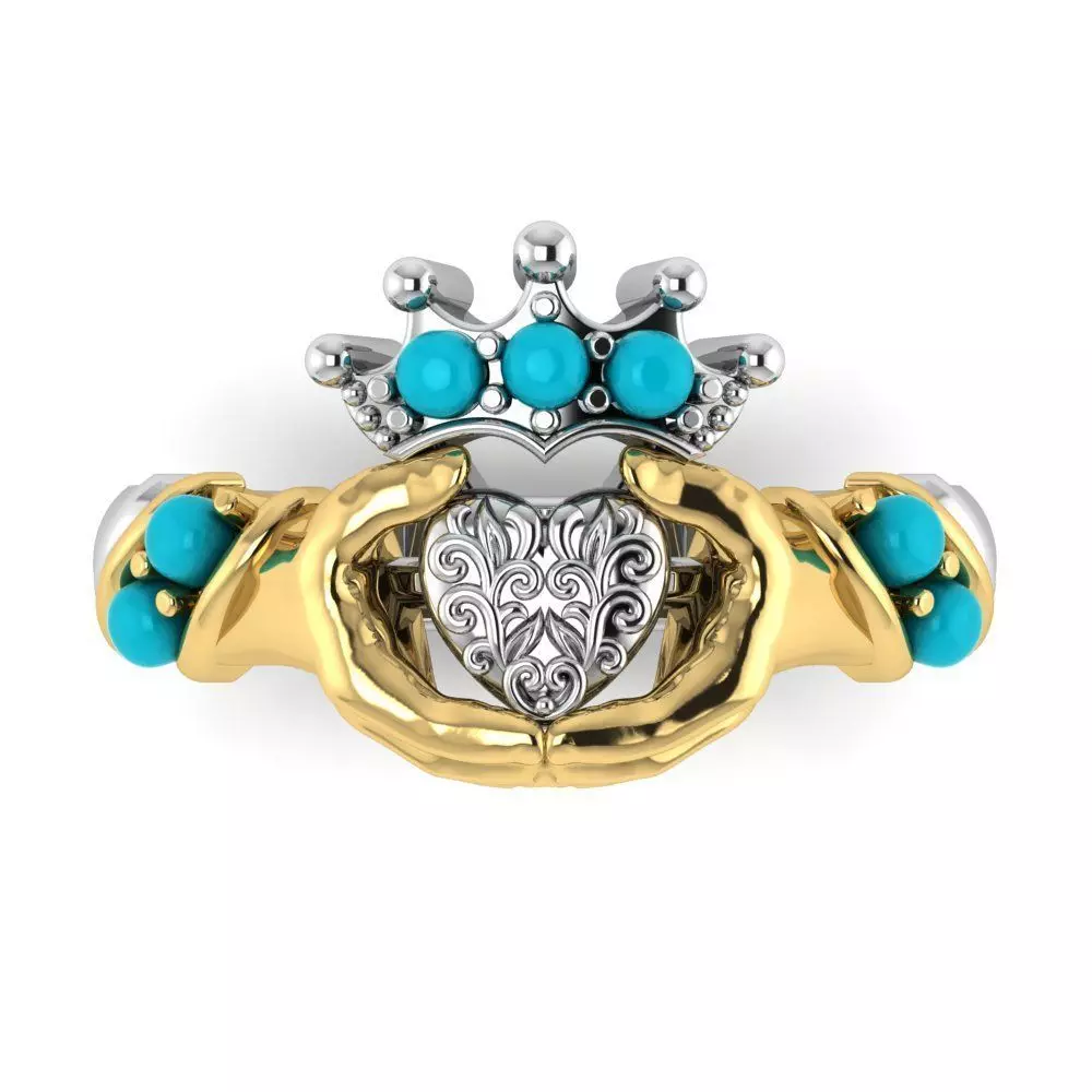 claddagh ring 6 3D print model