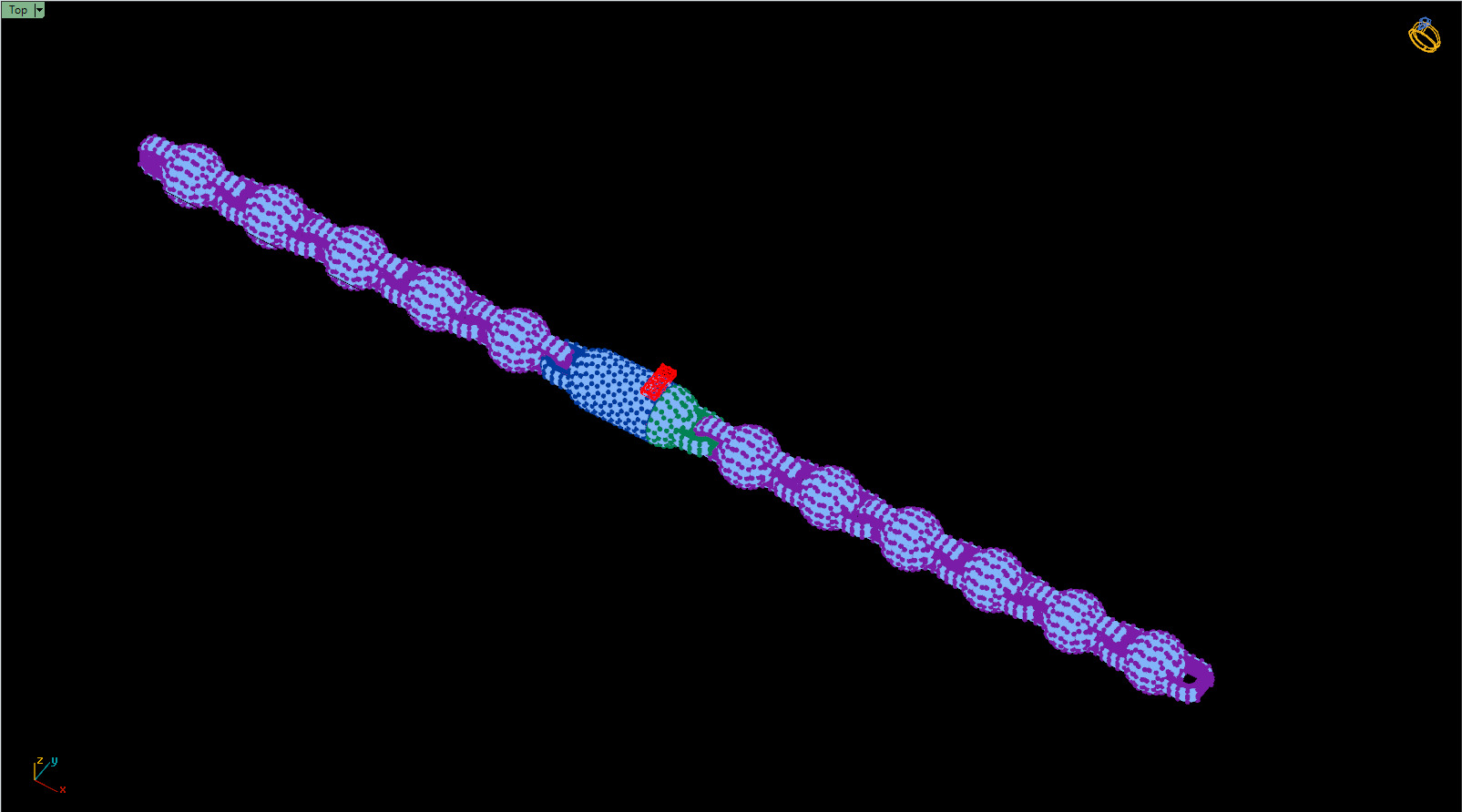 Custom Sphere Ball Diamond Chain - Ball Link -  chain link 3D print model_15