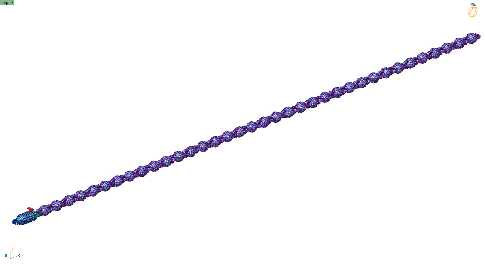 Custom Sphere Ball Diamond Chain - Ball Link -  chain link 3D print model_12