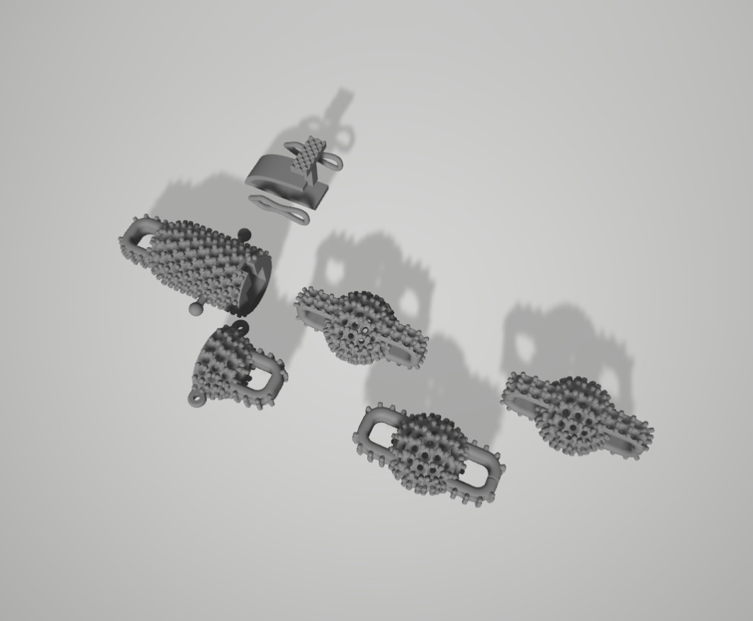 Custom Sphere Ball Diamond Chain - Ball Link -  chain link 3D print model_20