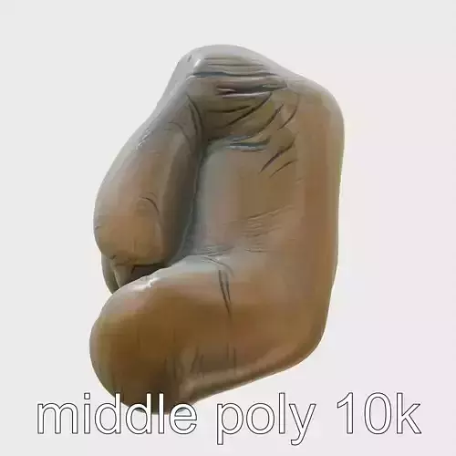 Bronze Fist Sculpture model pack Low-poly 3D model