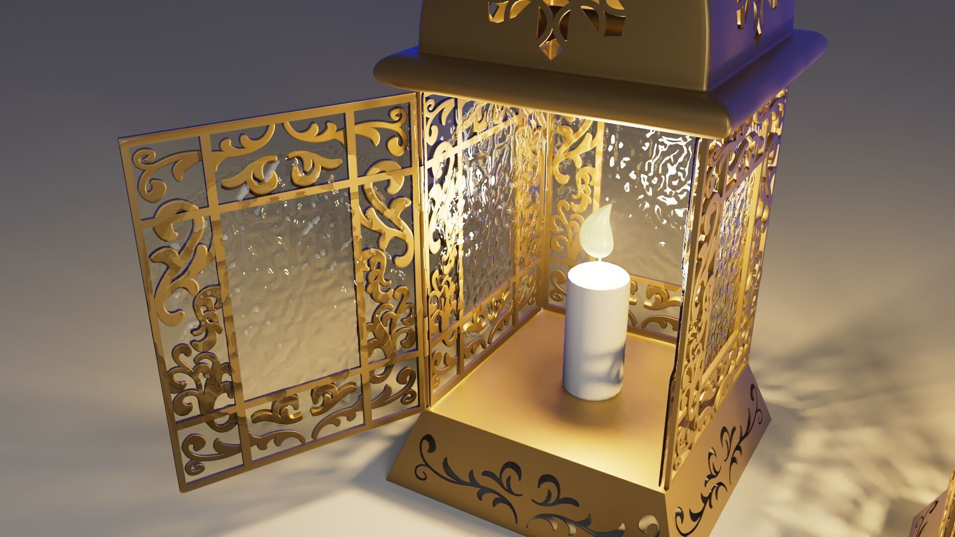 Ramadan fanous lantern Islamic 3D model_4