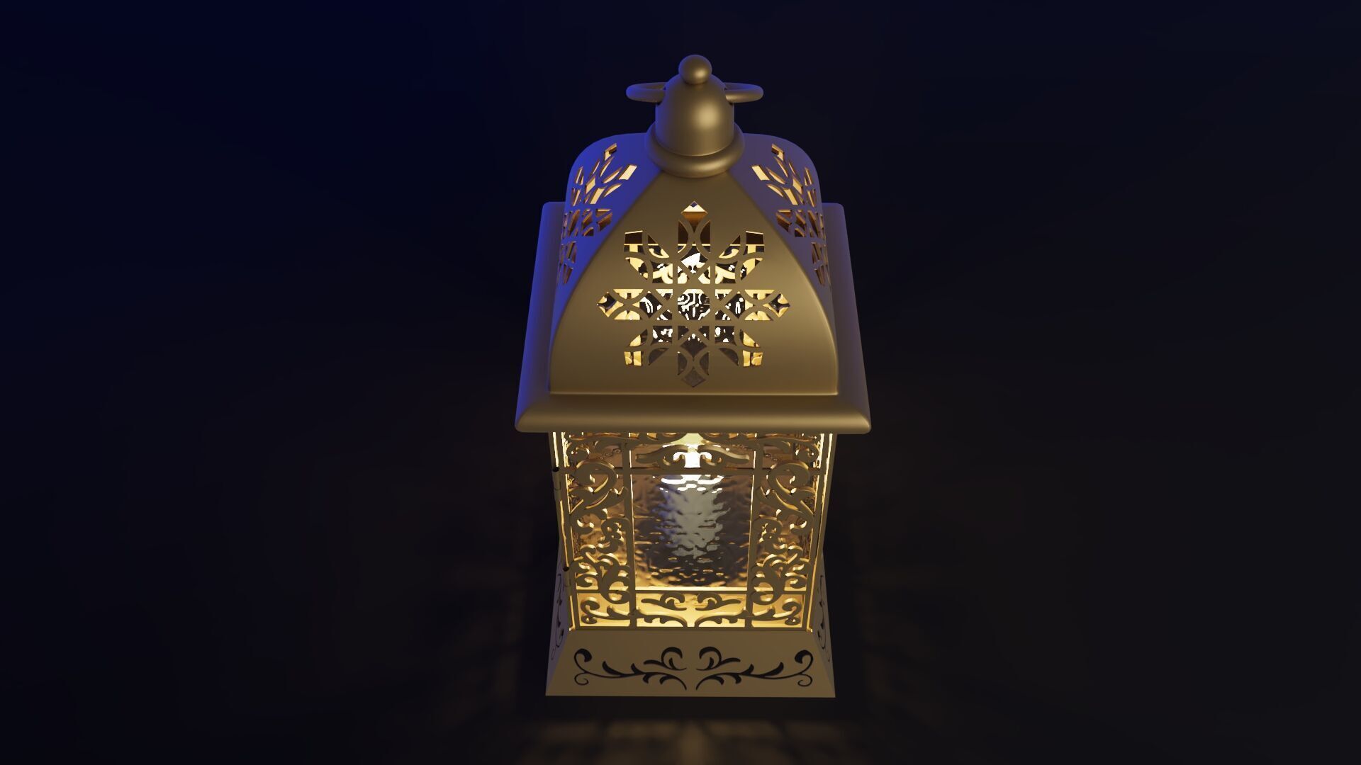 Ramadan fanous lantern Islamic 3D model_2