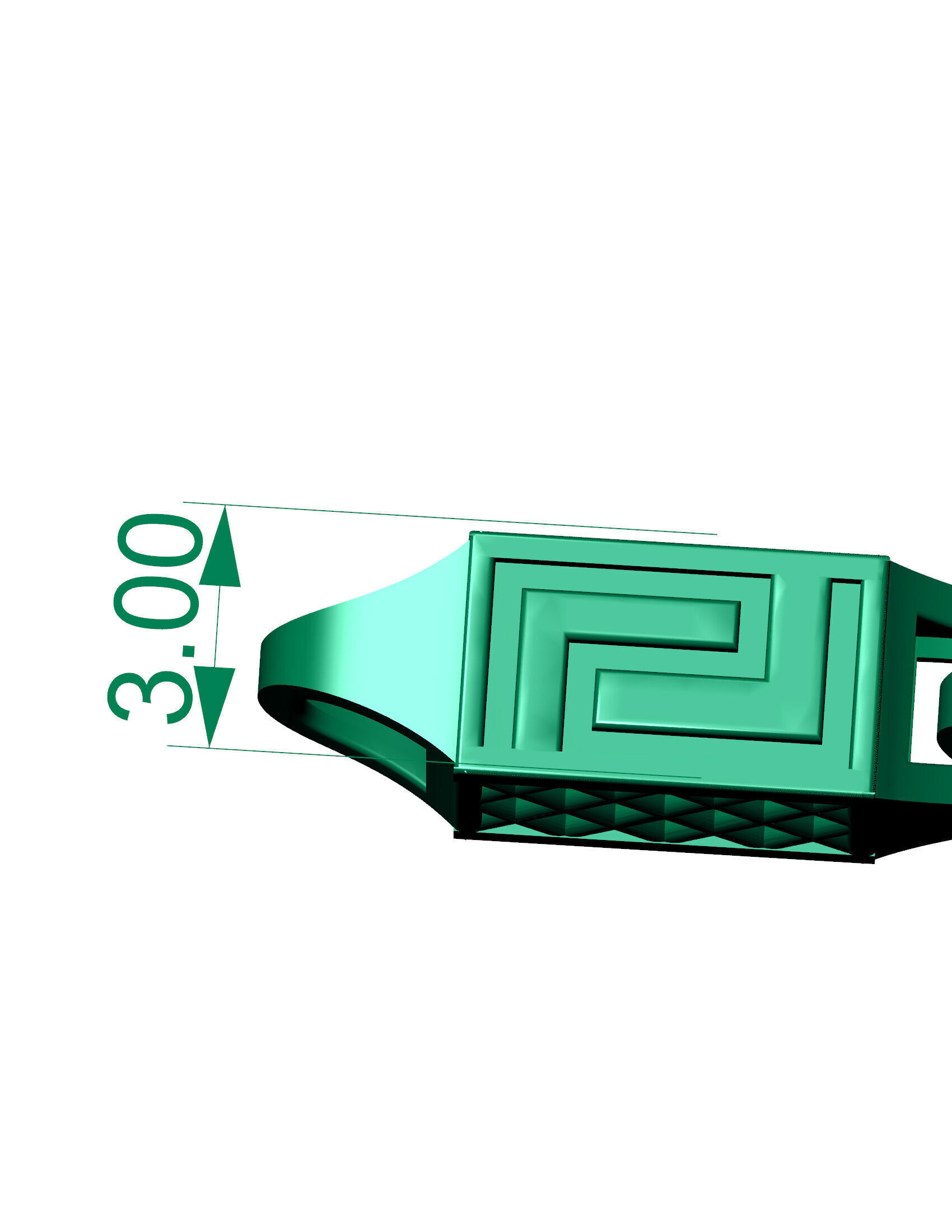 3MM Top Ready to Print 3D Chain for ALL Jewelry metals 3D print model_3