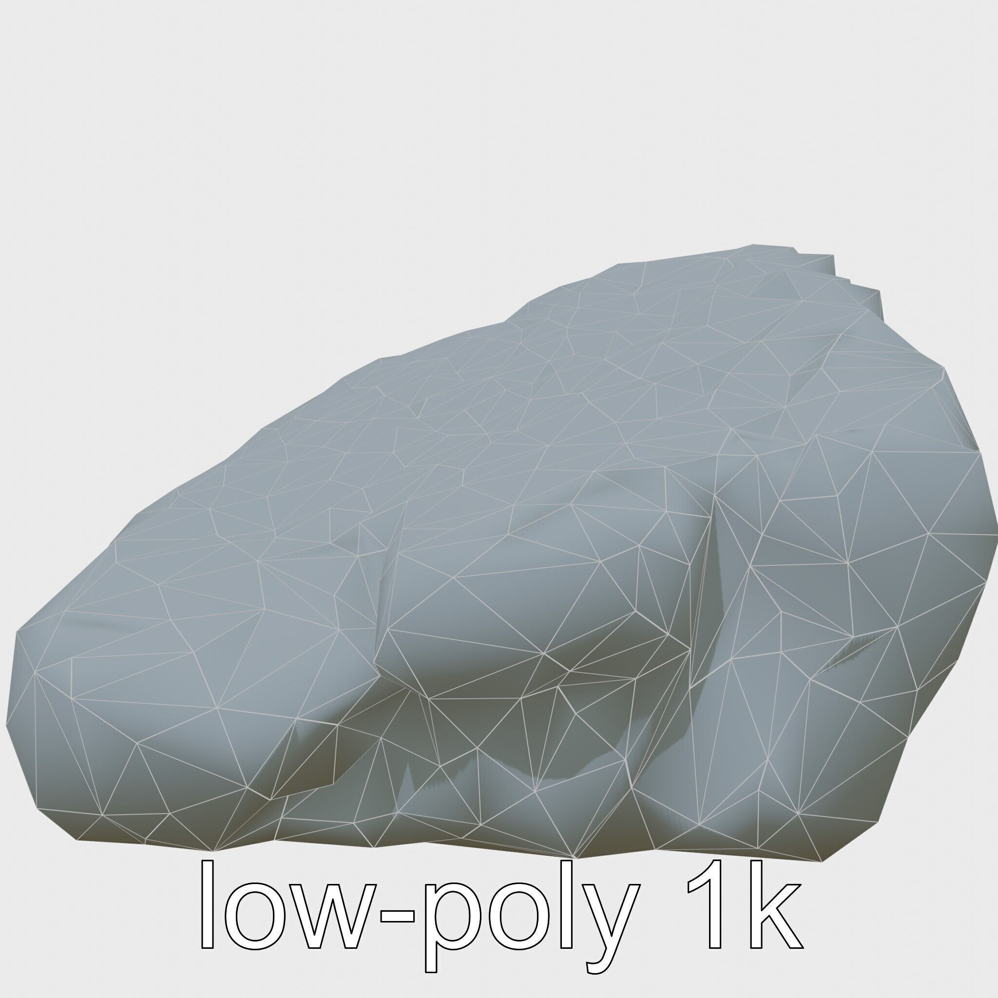 Mossy Stepping Stone Model Pack Low-poly 3D model_10