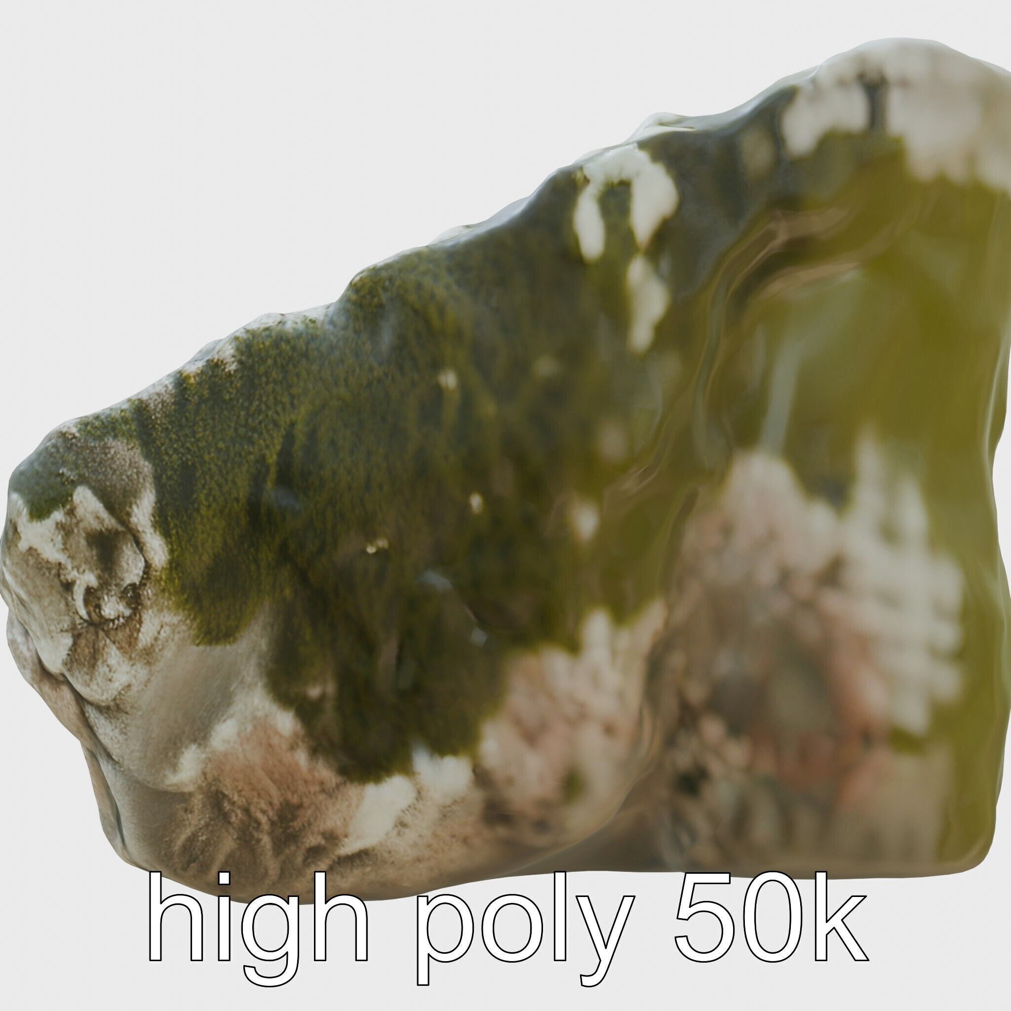 Mossy Stepping Stone Model Pack Low-poly 3D model_5