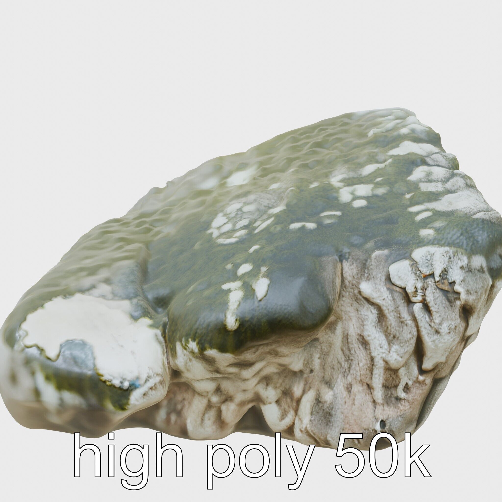 Mossy Stepping Stone Model Pack Low-poly 3D model_23