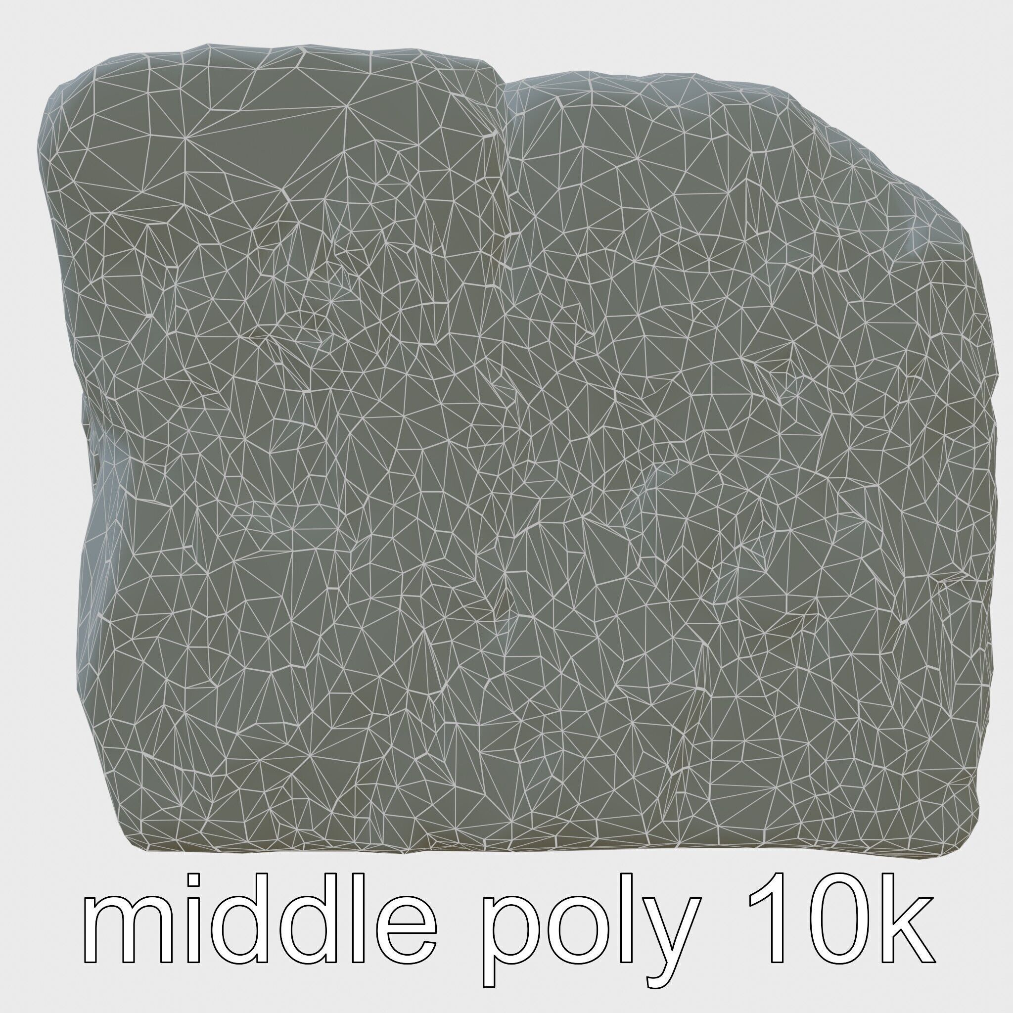 Mossy Stepping Stone Model Pack Low-poly 3D model_9