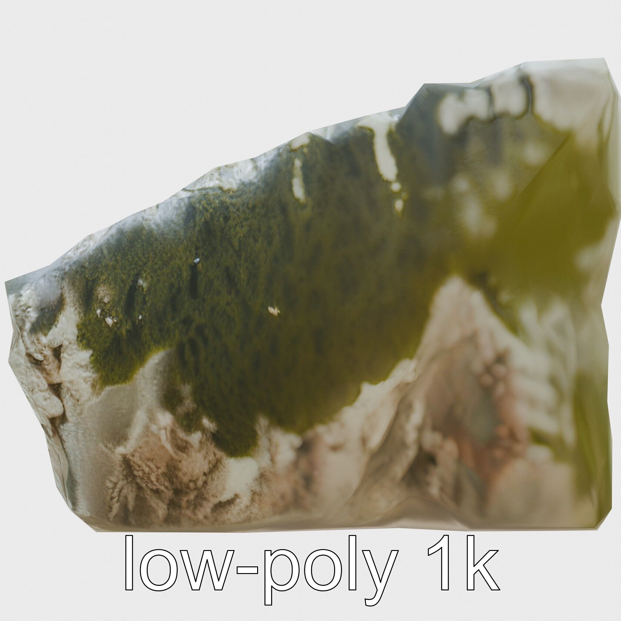Mossy Stepping Stone Model Pack Low-poly 3D model_15