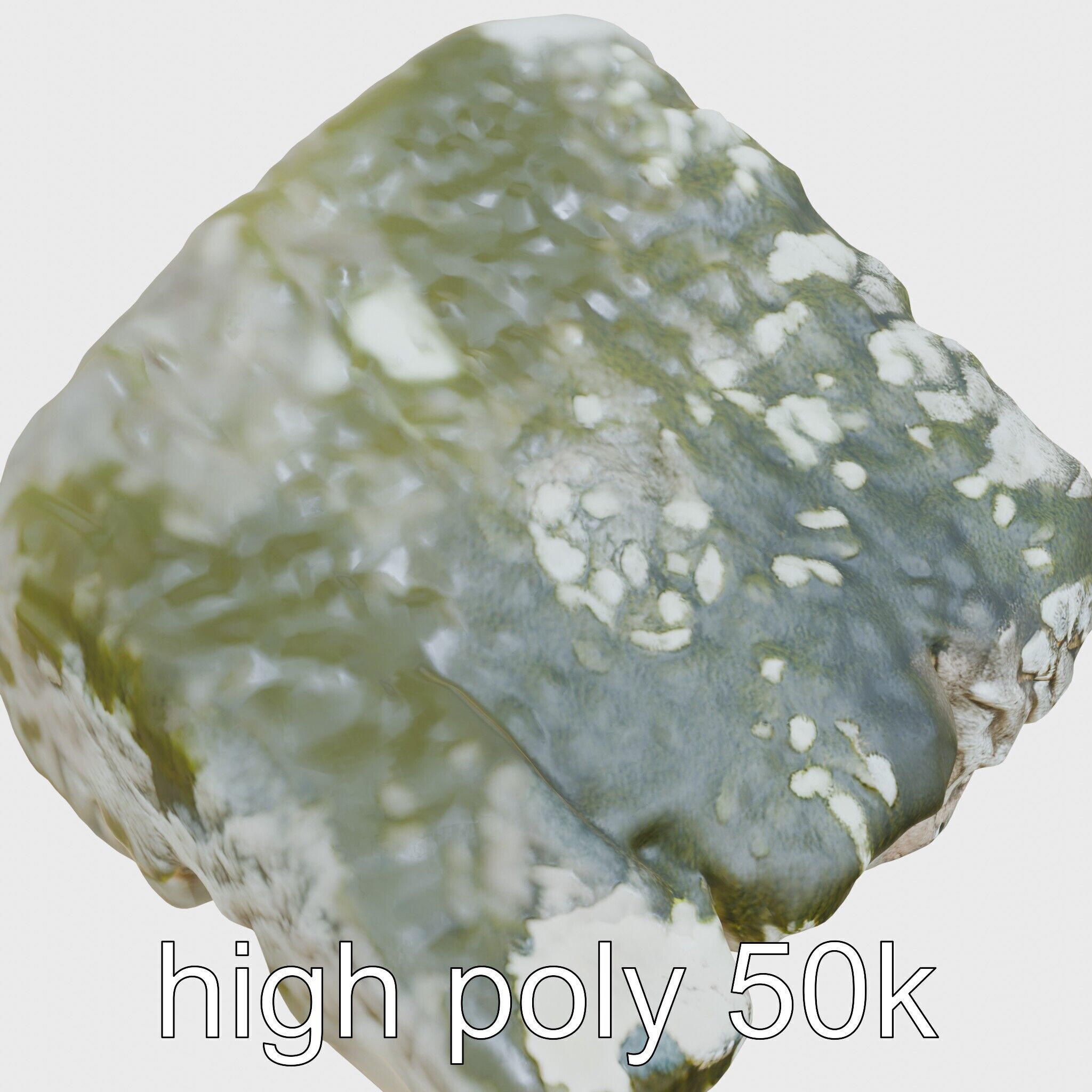 Mossy Stepping Stone Model Pack Low-poly 3D model_11